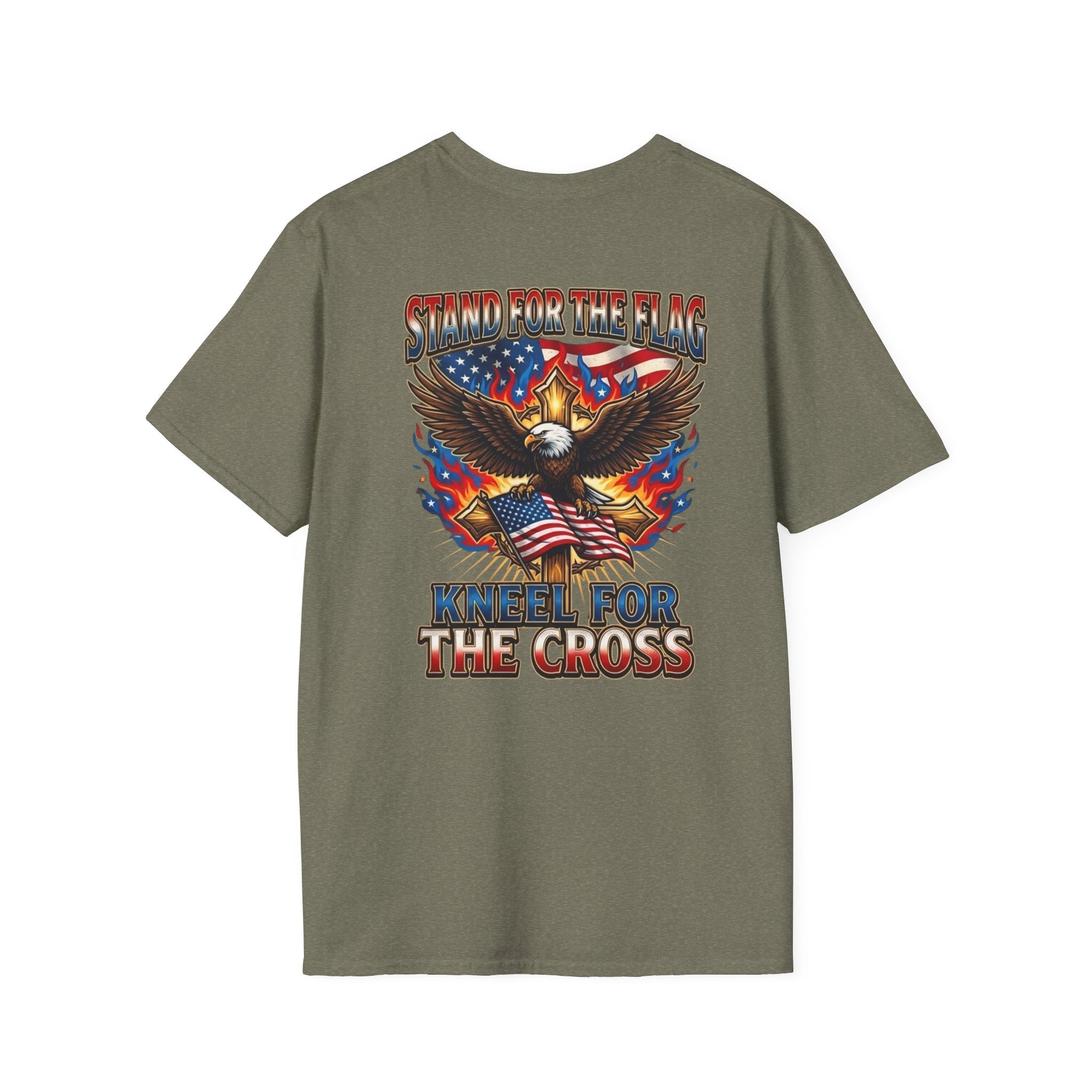 Stand for the Flag Kneel for the Cross T-shirt | Patriotic Eagle T-shirt Printify