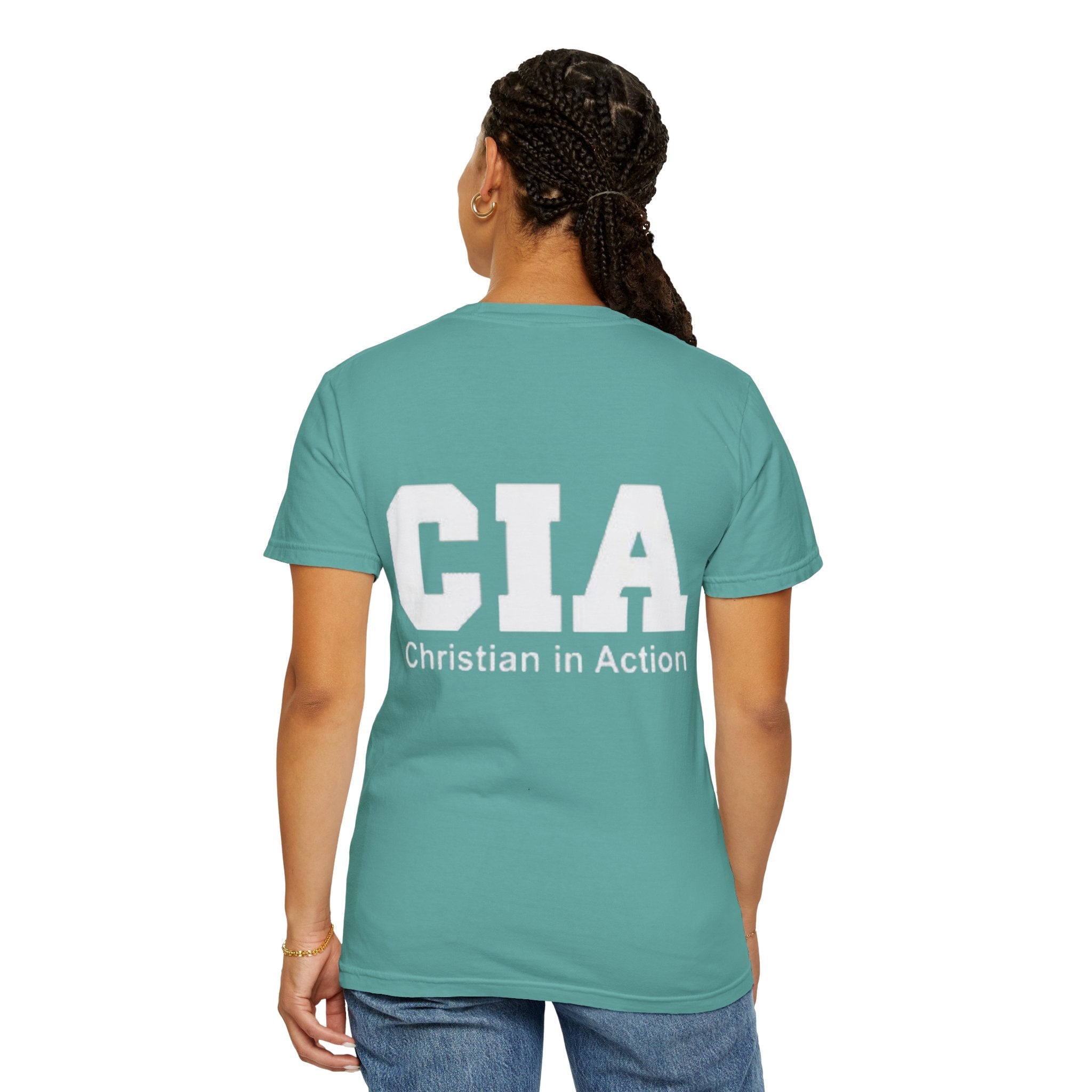CIA Christian in Action T-shirt - Funny Faith Parody T-shirt - Mission Ready Apparel Printify