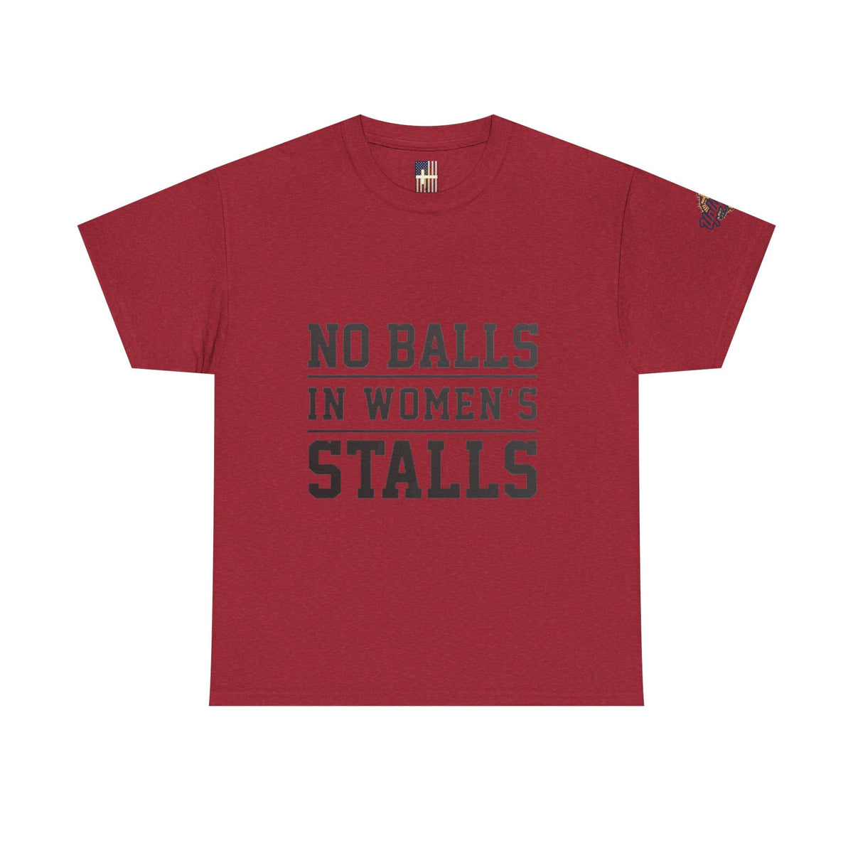 No Balls in Women's Stalls Retro Protest T-Shirt Printify