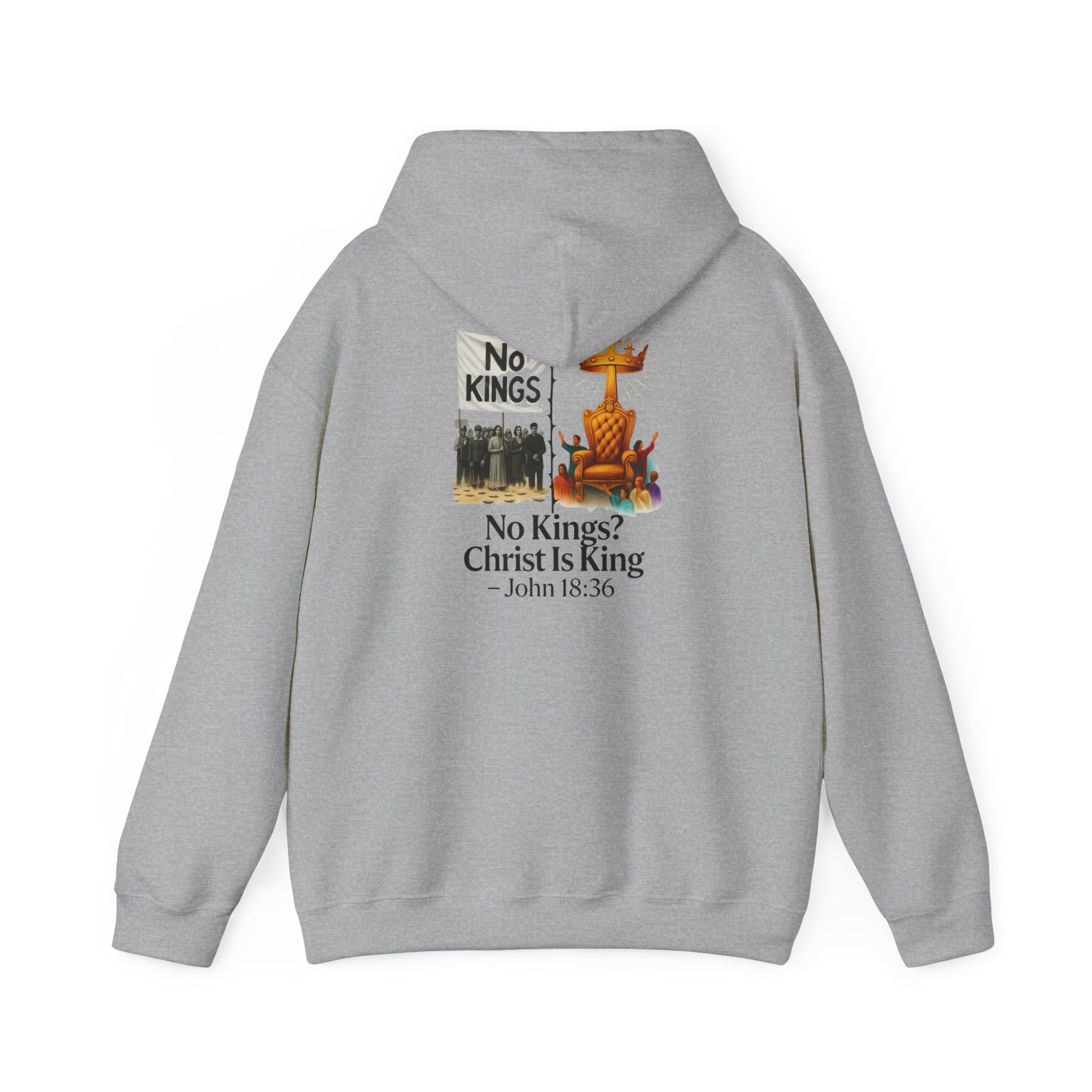 No Kings? Christ is King Hoodie – Bold Christian Hoodie for Sovereign Faith Printify