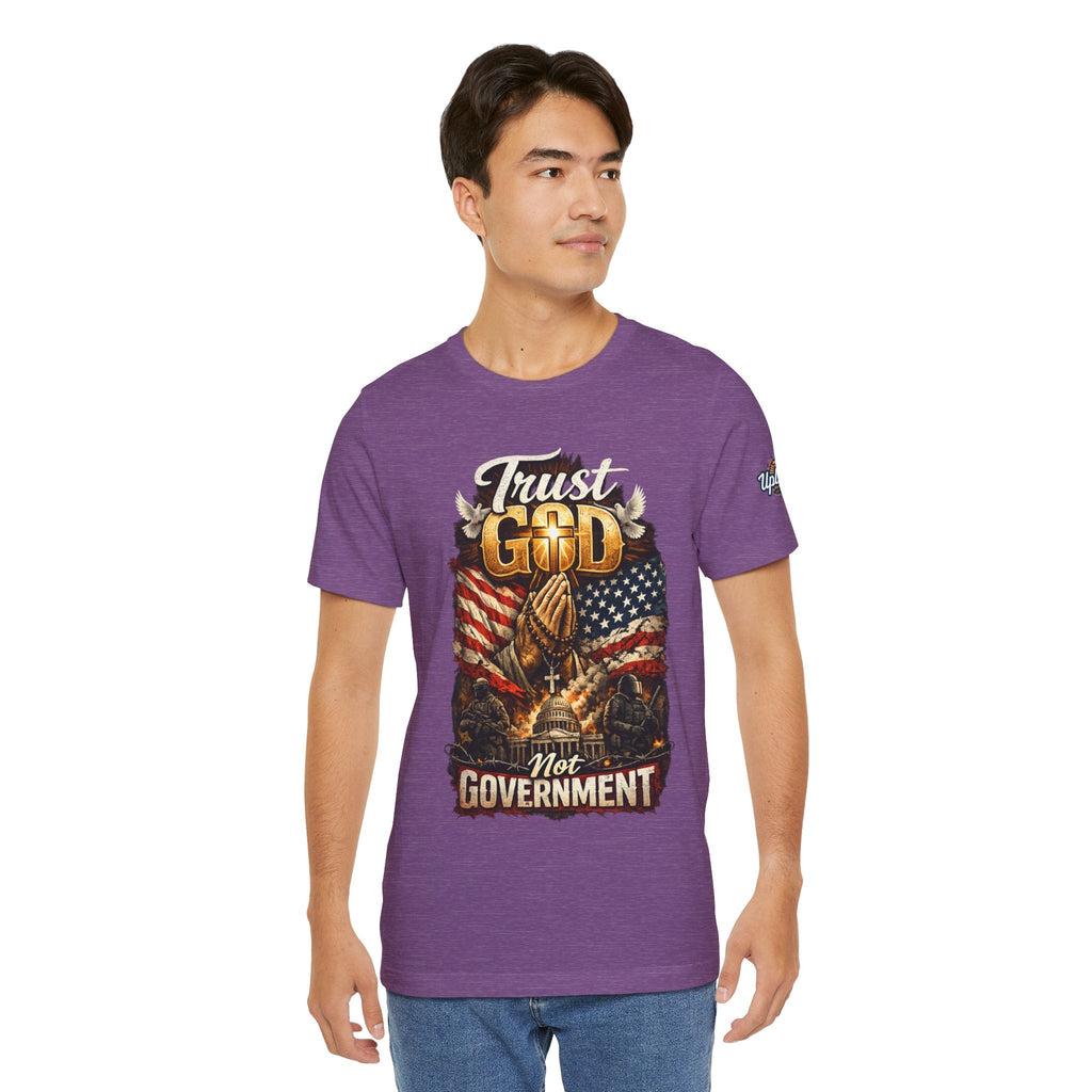 Trust God Not Government T-Shirt — Vintage Patriotic Christian Tee Printify