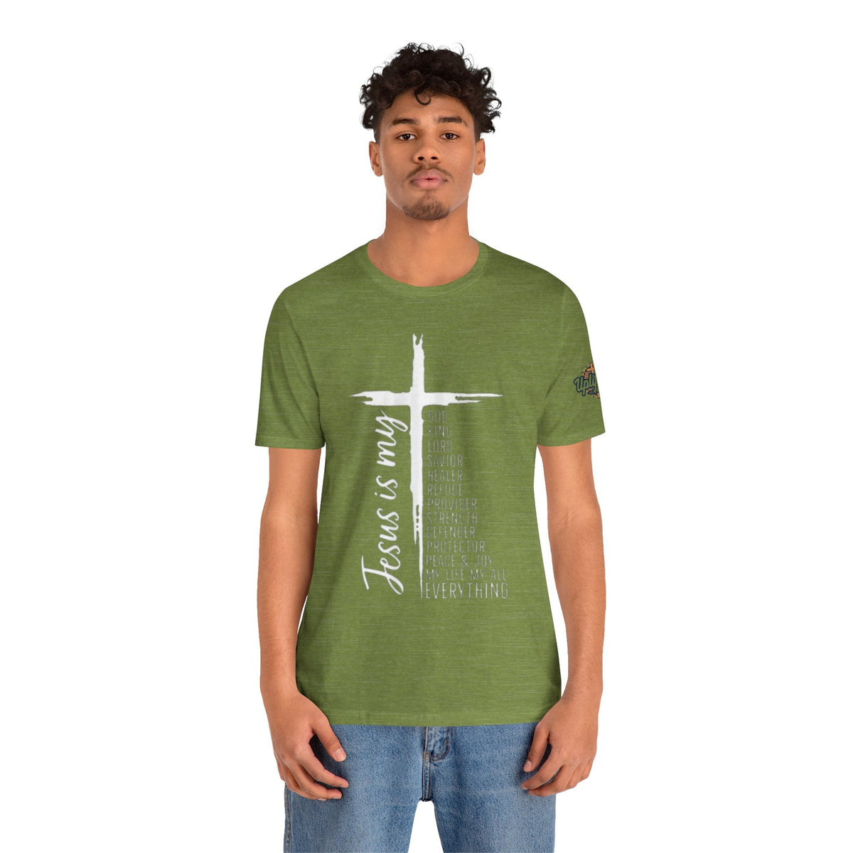 Jesus Is My Everything T-shirt – Cross List God King Lord Savior Christian T-shirt for Total Surrender Faith Printify