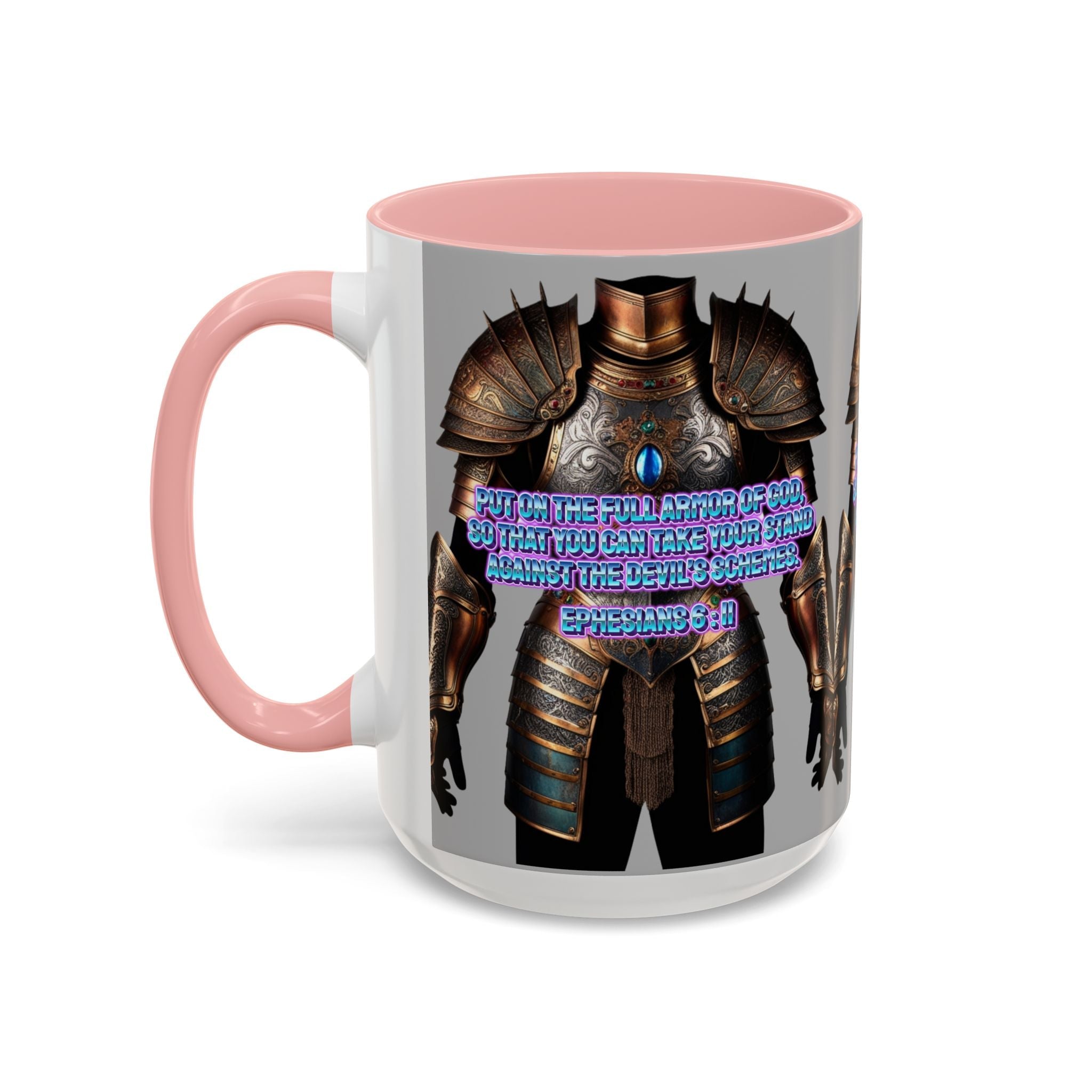 Religious Graphic Armor Of God Design - Accent Coffee Mug (11, 15oz) Printify