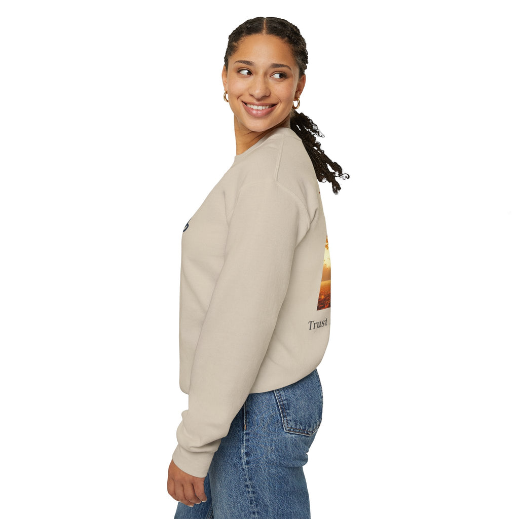 Trust in the Lord Sweatshirt – Autumn Tree Proverbs 3:5 Christian Sweatshirt for Cozy Faith Printify