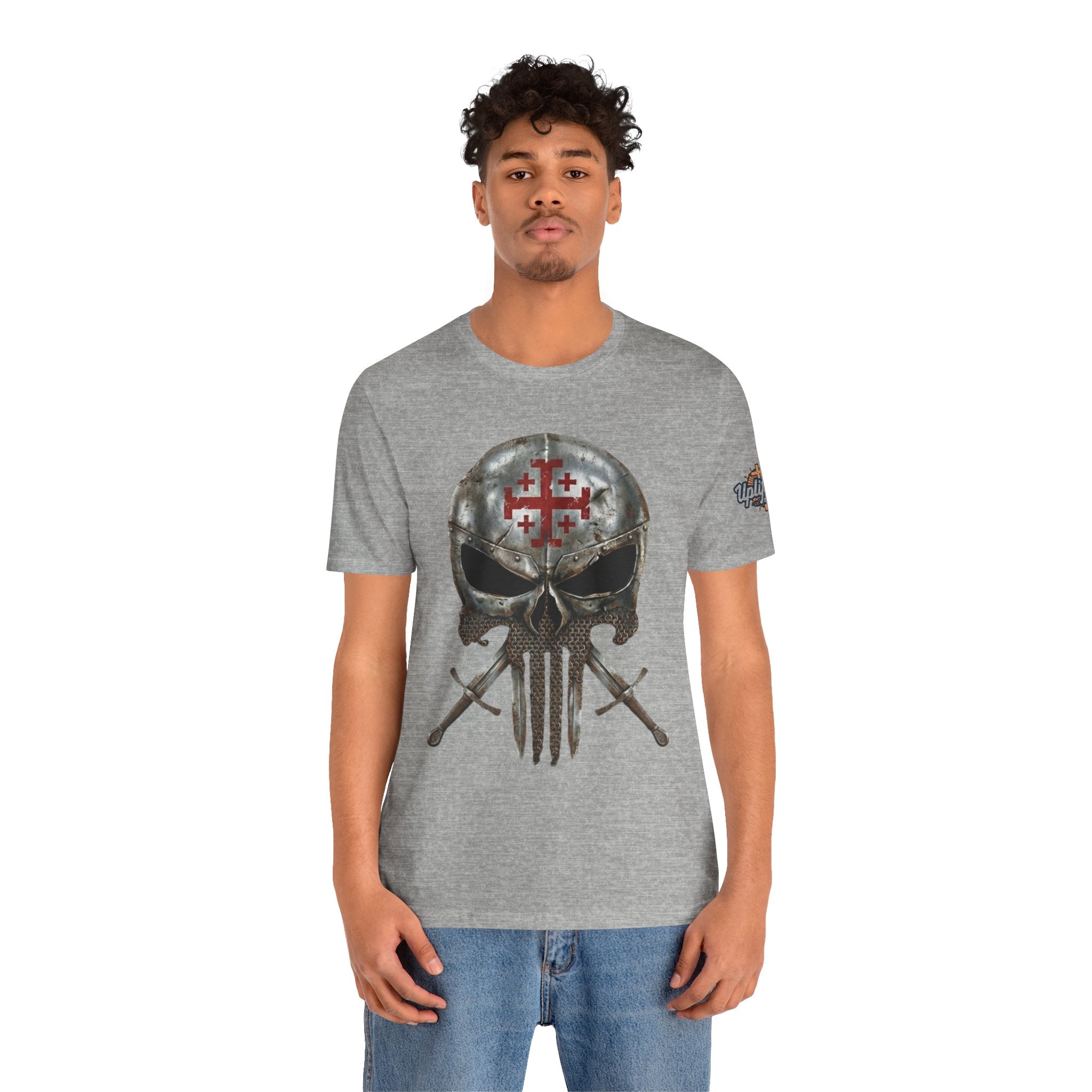 Crusader Knight Christian Skull T-shirt - Warrior Armor of God T-shirt Printify