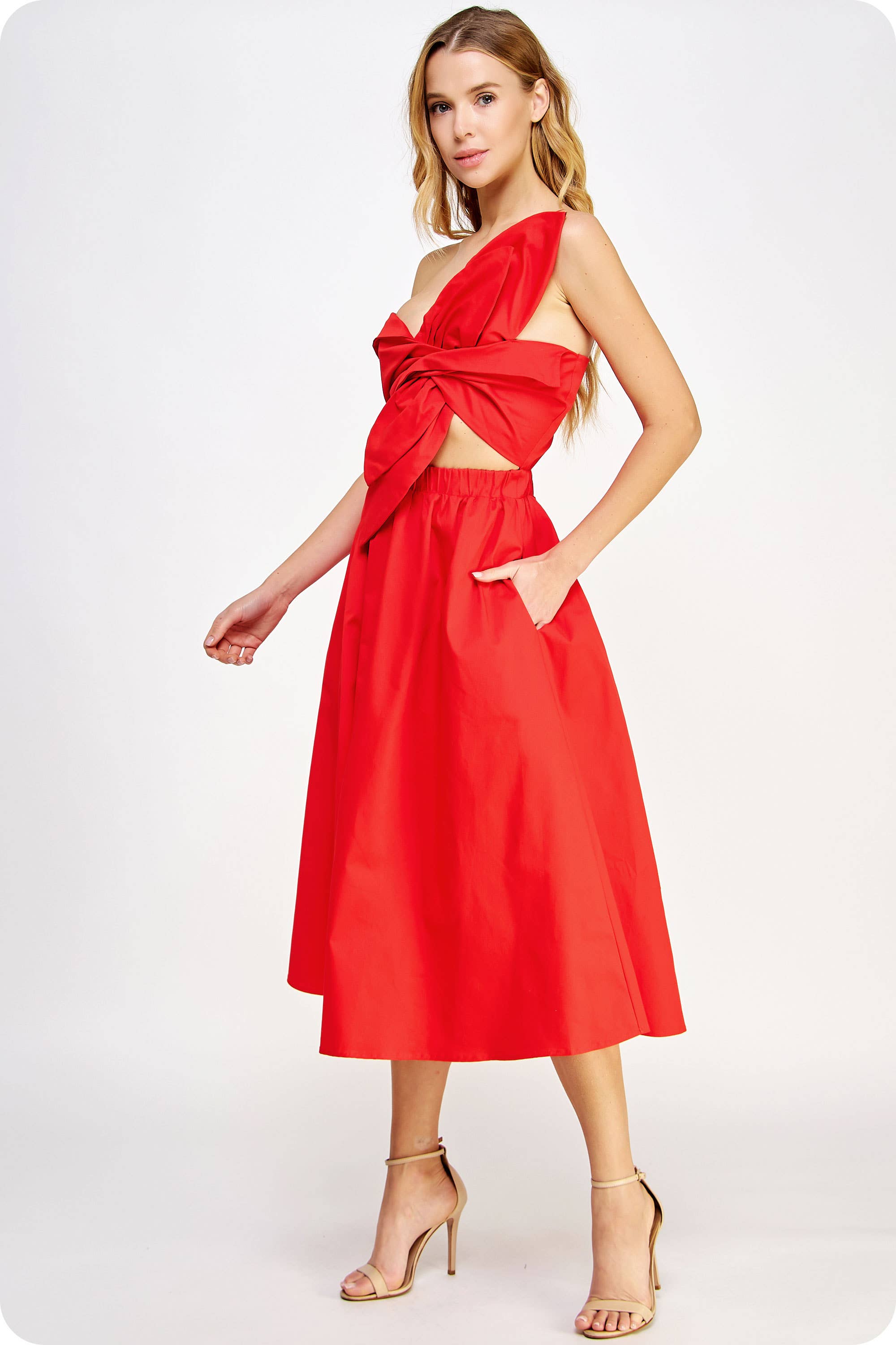 Red Knotted Bow Dress Pretty Little Patriot