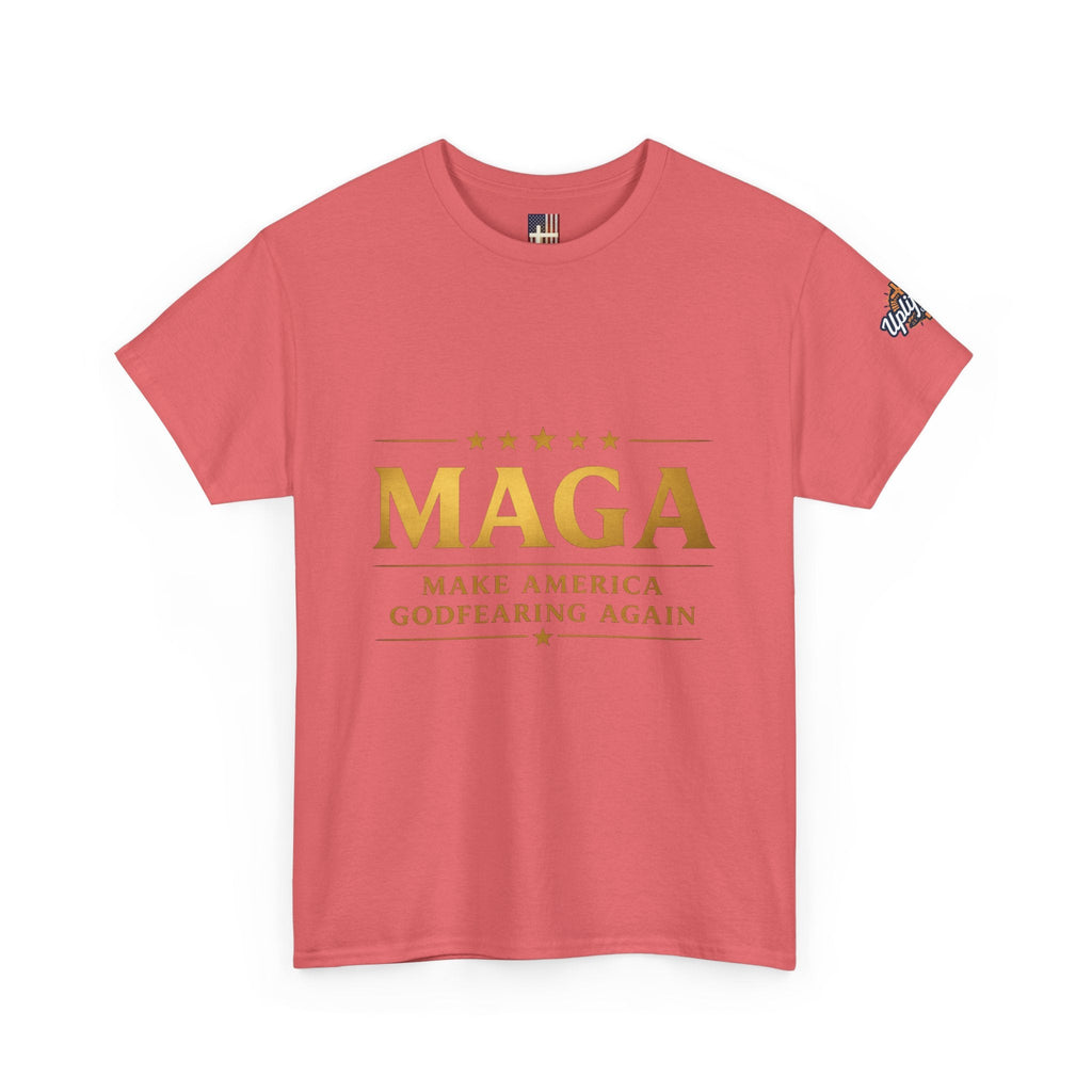 MAGA Gold Letter T-Shirt — "Make America Great Again" Printify
