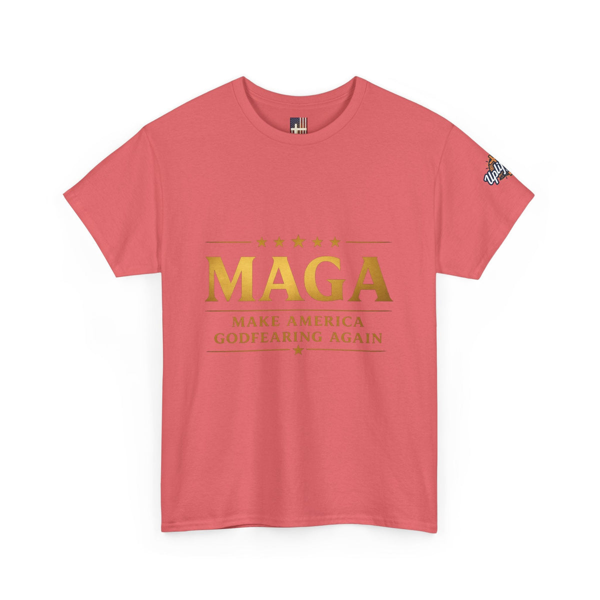 MAGA Gold Letter T-Shirt — "Make America Great Again" Printify