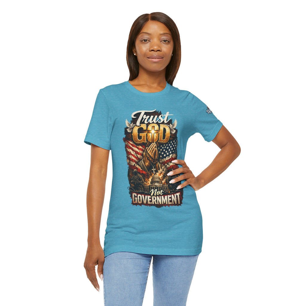 Trust God Not Government T-Shirt — Vintage Patriotic Christian Tee Printify