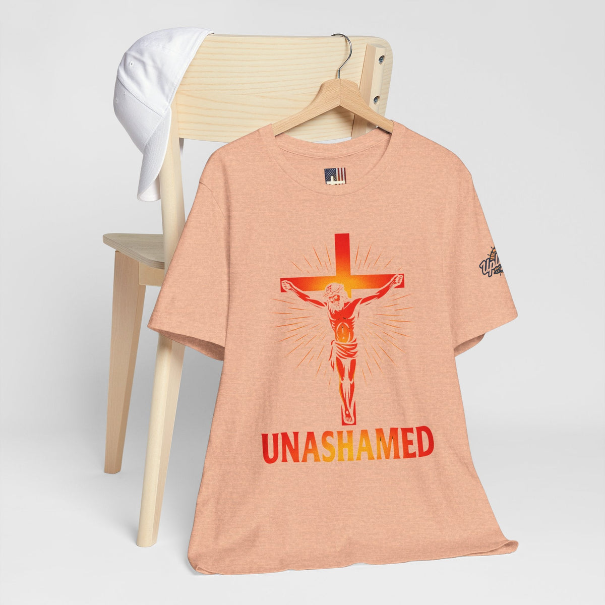 Unashamed T-shirt – Romans 1:16 Crucifixion Christian t-shirt for Bold Unwavering Faith Printify