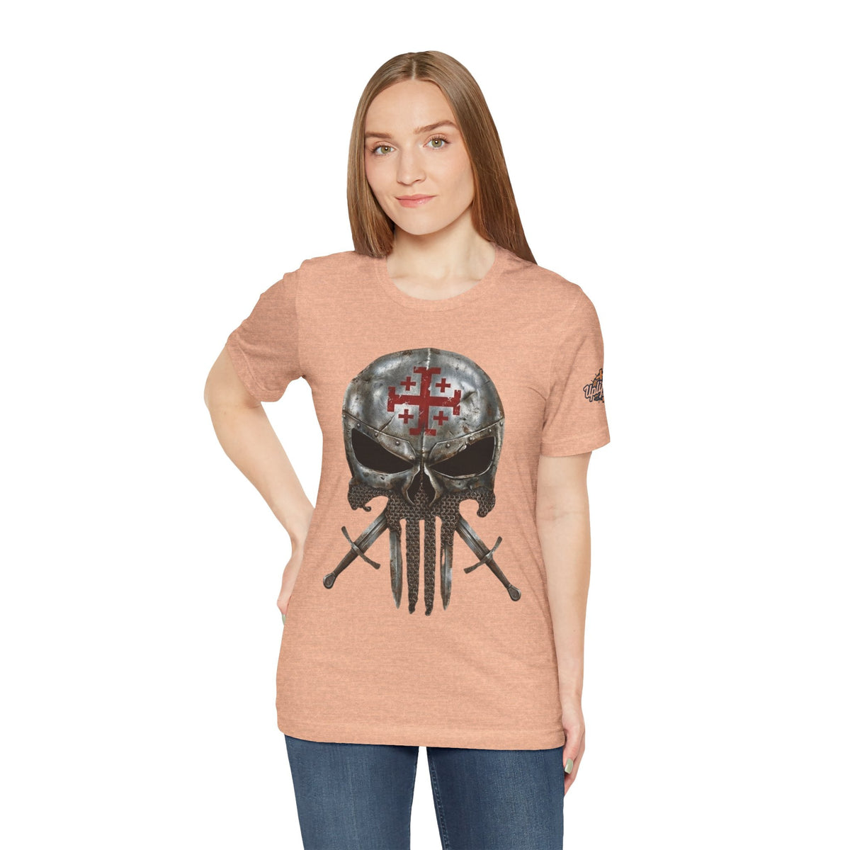 Crusader Knight Christian Skull T-shirt - Warrior Armor of God T-shirt Printify