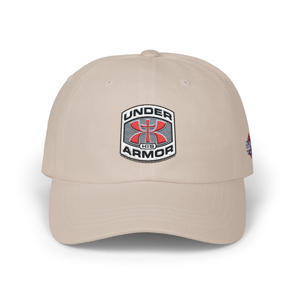 Under Armor Classic Dad Cap - Embroidered White Baseball Hat Printify