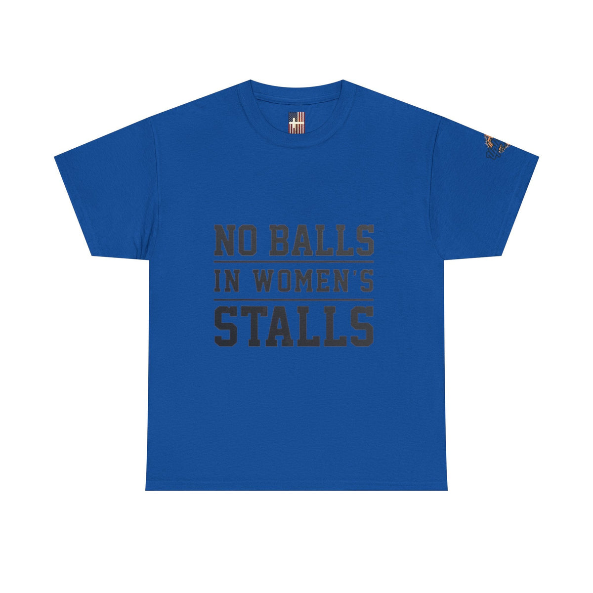 No Balls in Women's Stalls Retro Protest T-Shirt Printify