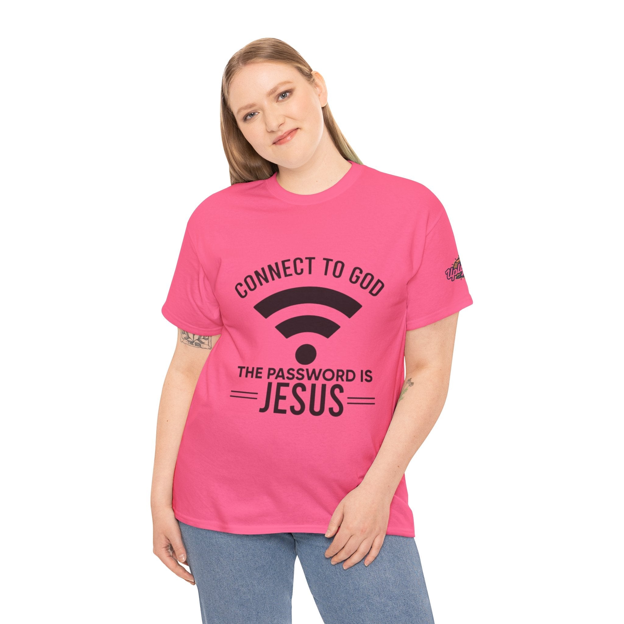 Connect to God T-shirt - WIFI Password is Jesus - Funny Christian Faith T-shirt Printify