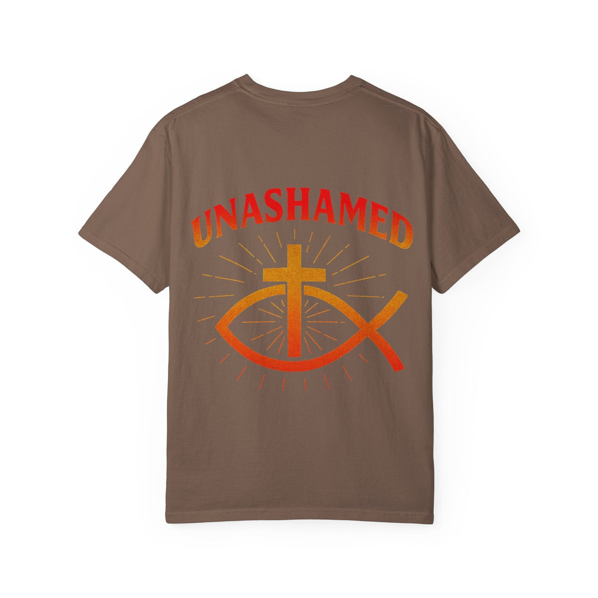 Unashamed T-shirt – Ichthys Jesus Fish & Cross Christian Sweatshirt for Romans 1:16 Bold Faith Printify
