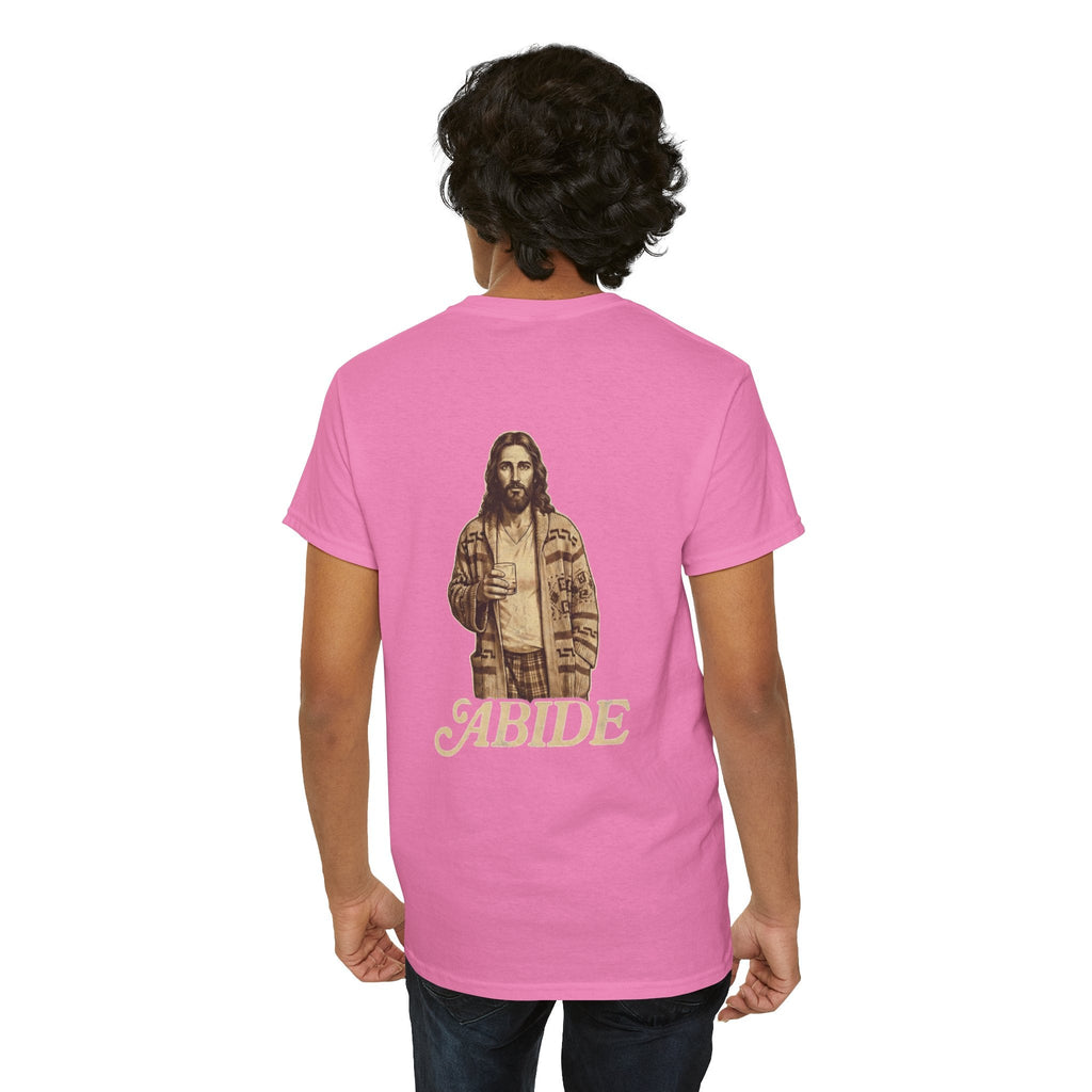 Abide Vintage Jesus Tee — "The Dude" Graphic Christian T-Shirt Printify
