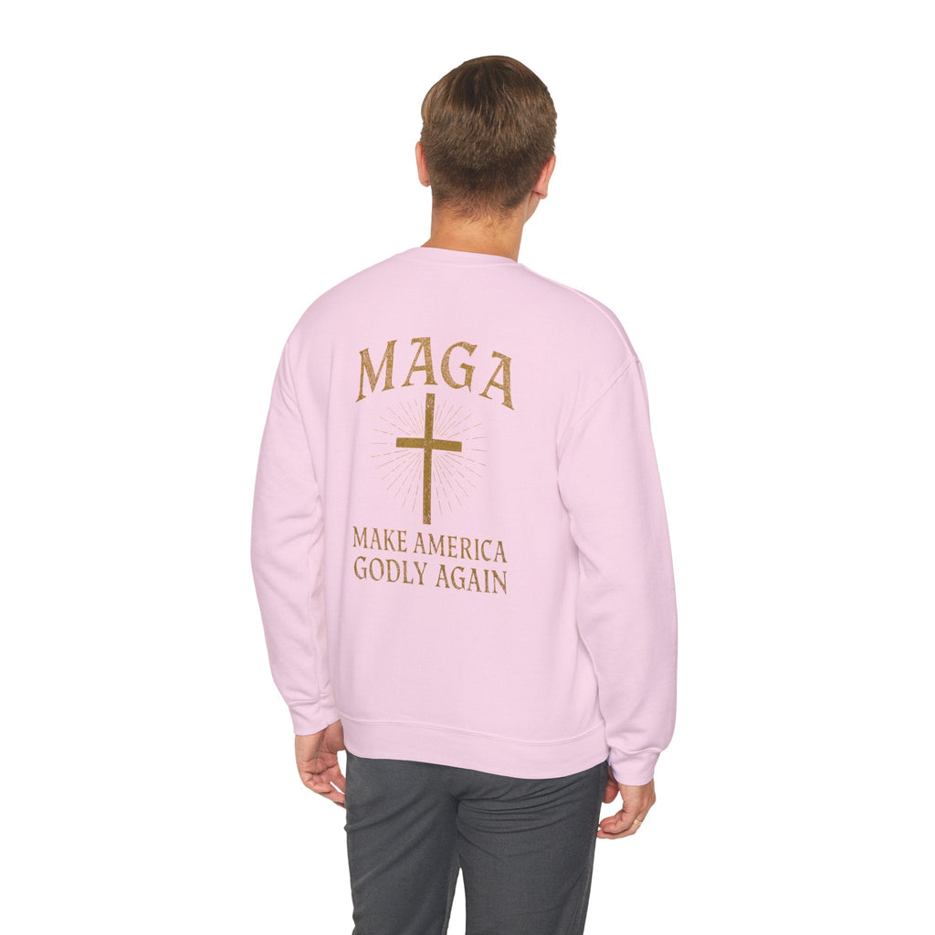 Make America Godly Again Sweatshirt – MAGA Christian Patriotic Hoodie for Faith & Freedom Printify