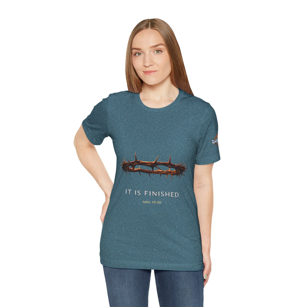 It Is Finished Crown of Thorns Tee — Christian John 19:30 Faith Shirt Printify