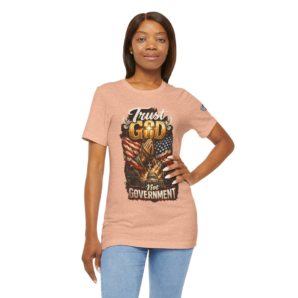 Trust God Not Government T-Shirt — Vintage Patriotic Christian Tee Printify