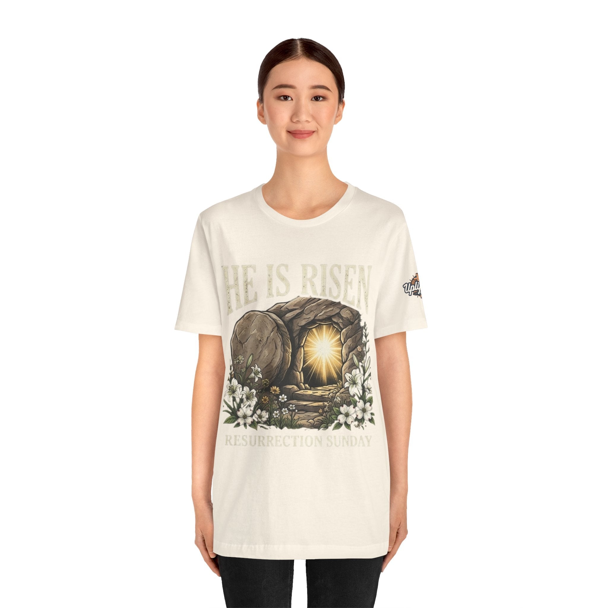 He Is Risen T-Shirt — Jesus Christ Resurrection Easter Tee Printify