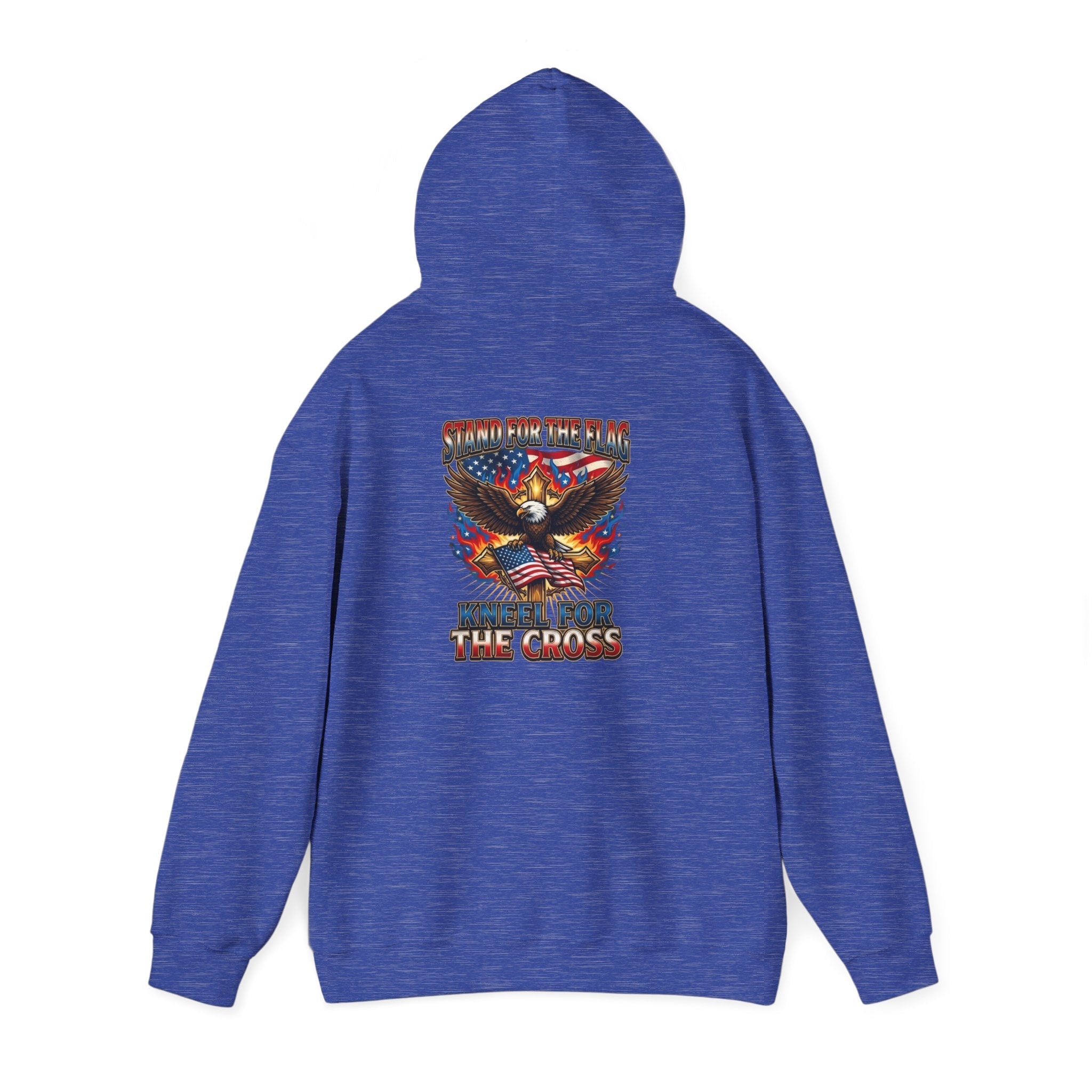 Stand for the Flag Kneel for the Cross Hoodie | Patriotic Eagle Hoodie Printify