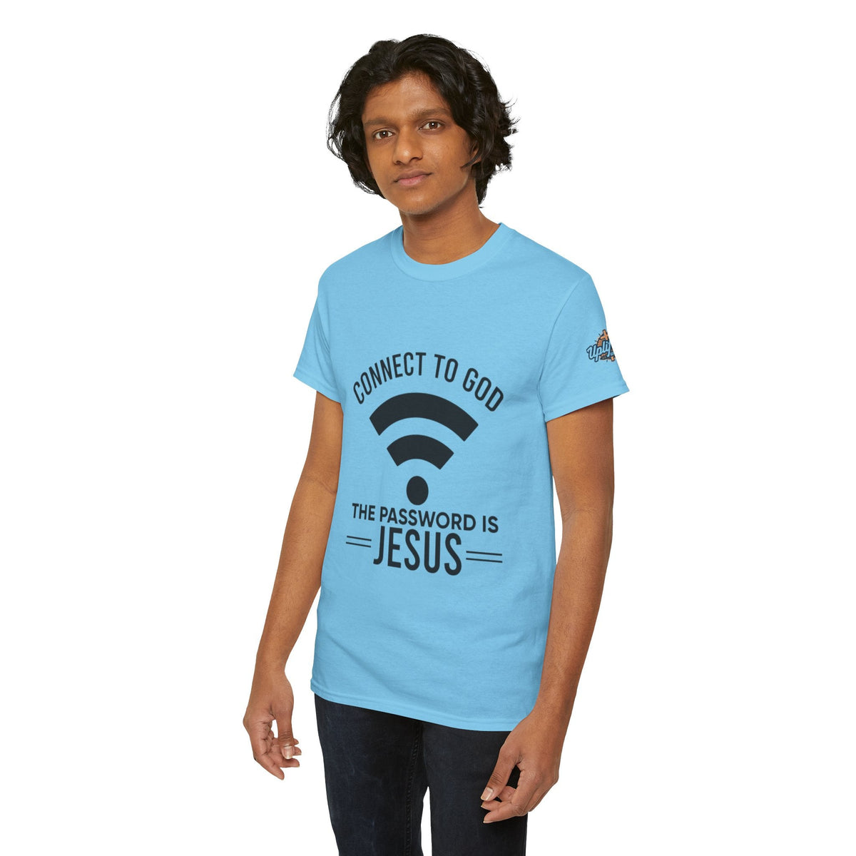 Connect to God T-shirt - WIFI Password is Jesus - Funny Christian Faith T-shirt Printify