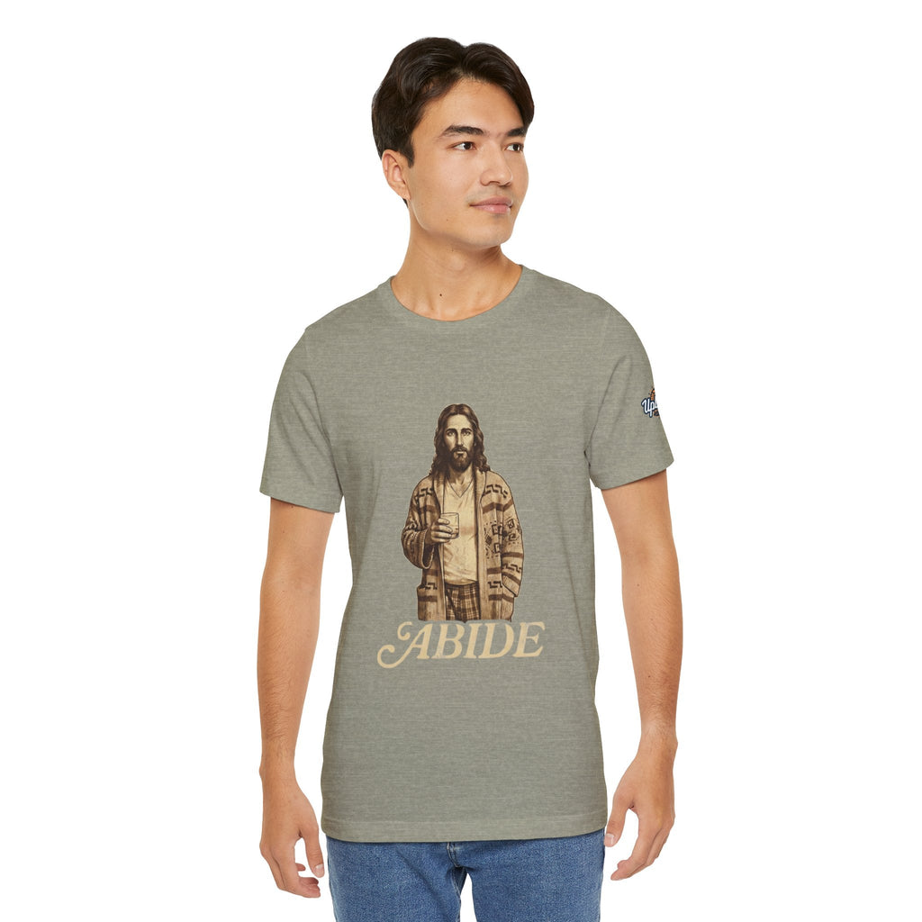 Abide Vintage Jesus Tee — "The Dude" Graphic Christian T-Shirt Printify