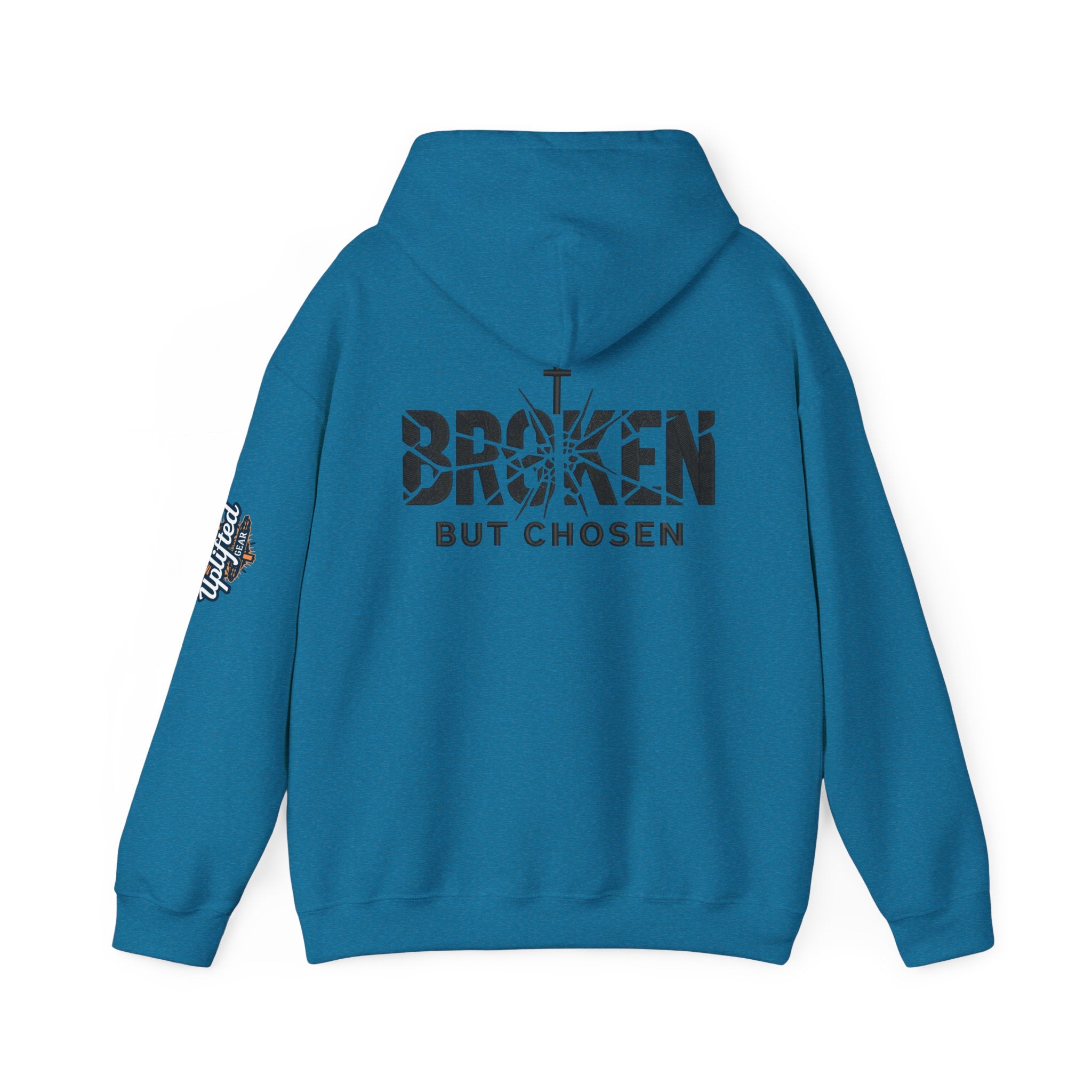 Broken But Chosen Hoodie — Christian Faith Graphic Sweatshirt Printify