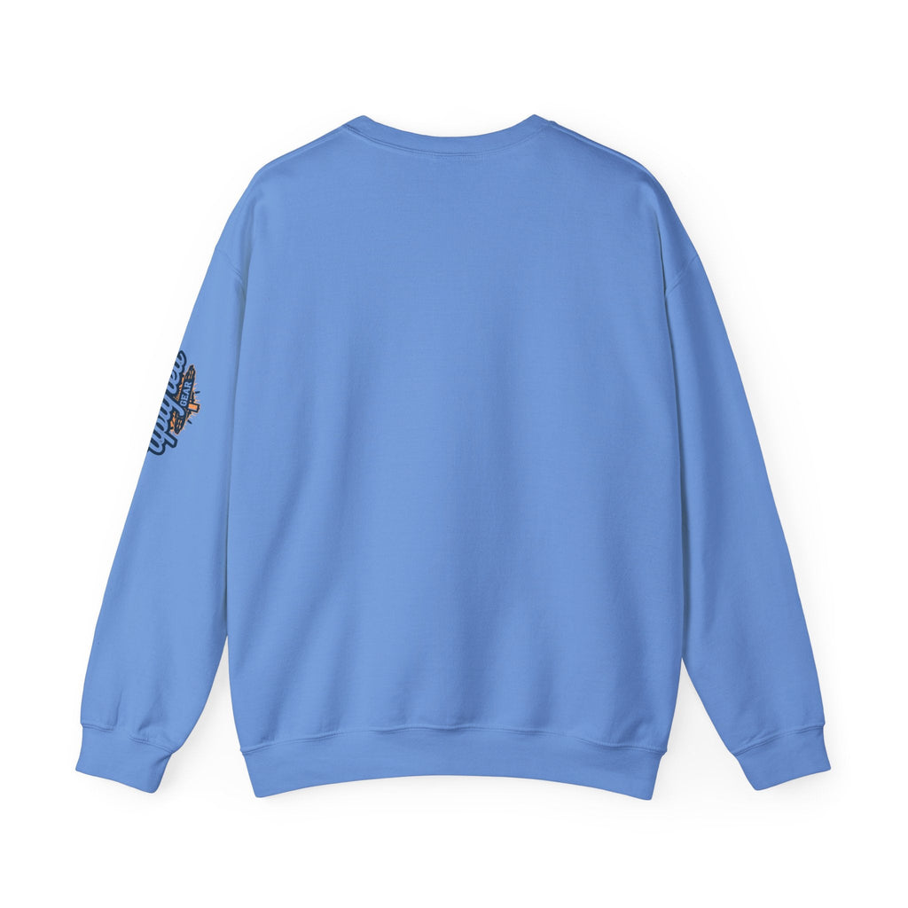 Jesus Saves Sweatshirt – Radiant Cross & Rays of Light Christian Sweatshirt for Eternal Hope & Faith Printify