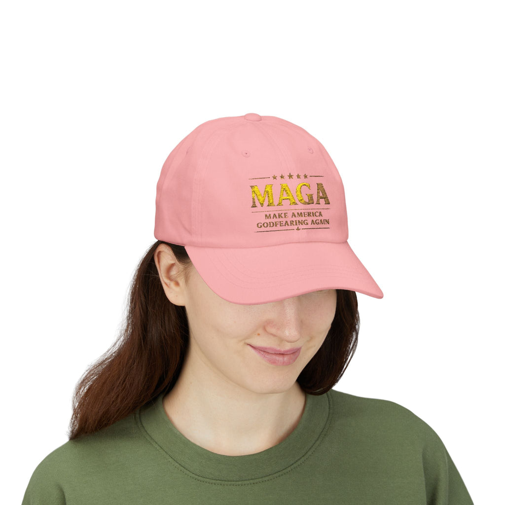 Dad Cap — "MAGA: Make America Godfearing Again" Embroidered Hat Printify