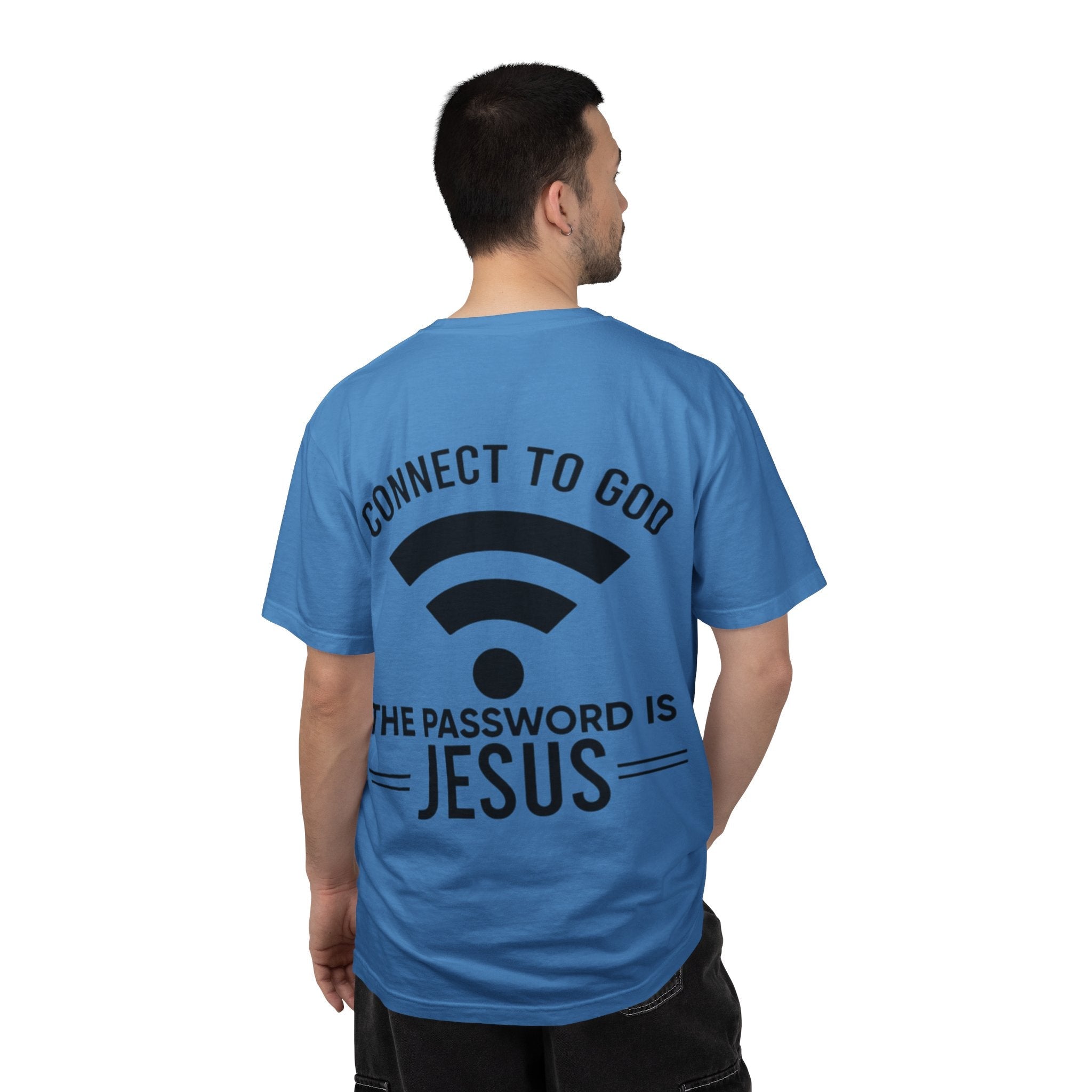 Connect to God T-shirt - WIFI Password is Jesus - Funny Christian Faith T-shirt Printify