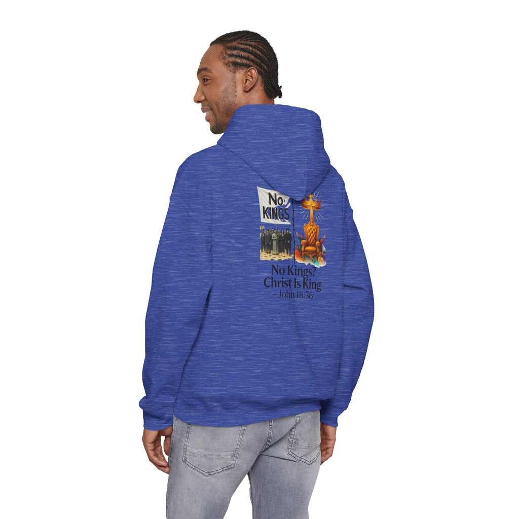 No Kings? Christ is King Hoodie – Bold Christian Hoodie for Sovereign Faith Printify