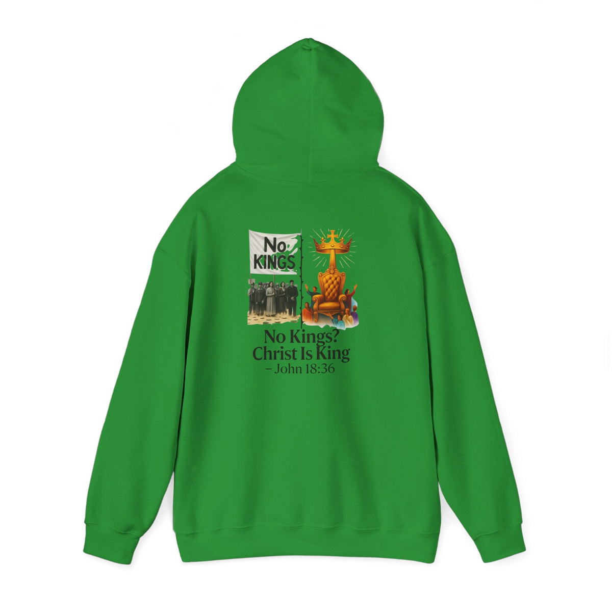 No Kings? Christ is King Hoodie – Bold Christian Hoodie for Sovereign Faith Printify