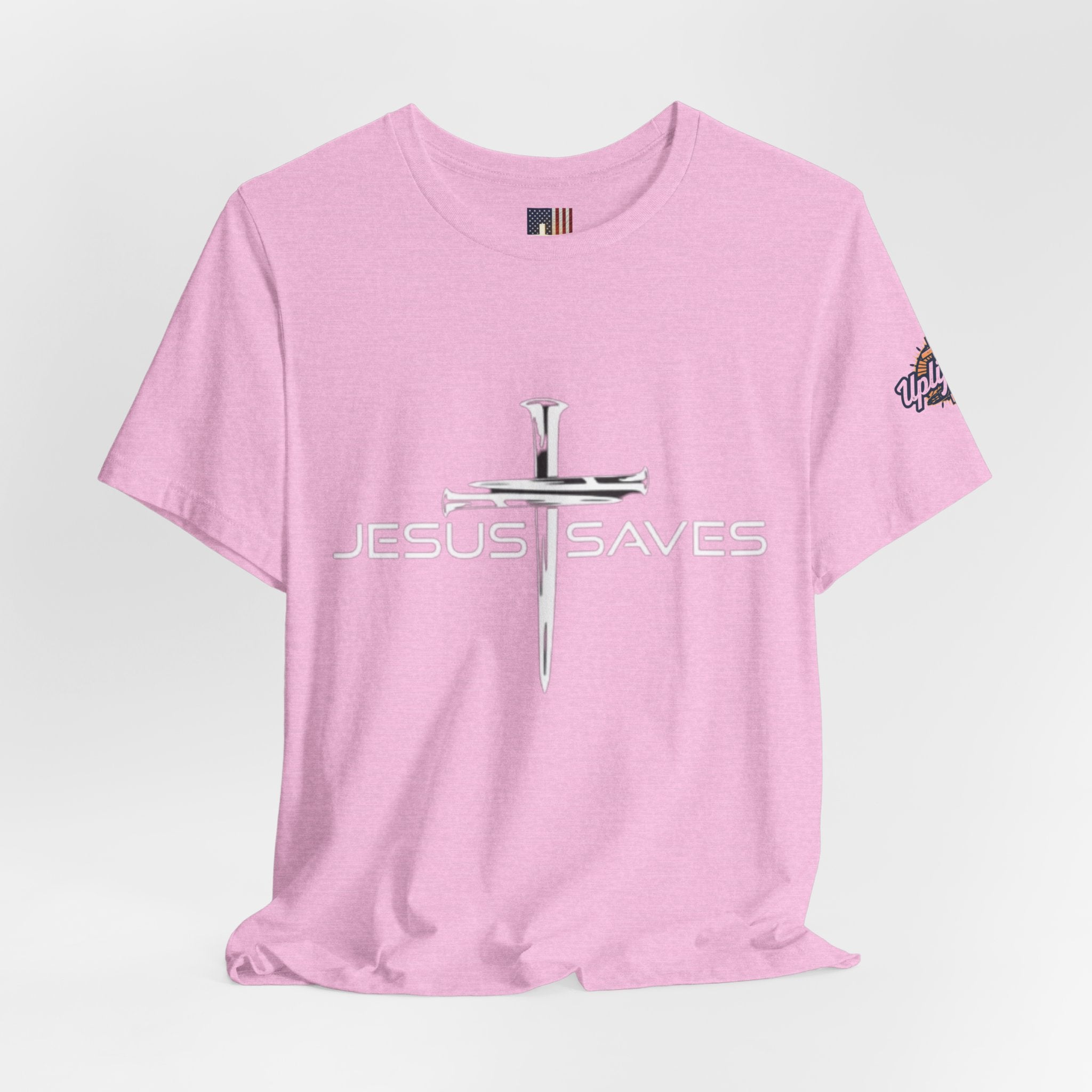 Copy of Jesus Saves T-shirt – 3 Nails Crucifix Cross Christian T-shirt for Redemption Faith & Bold Salvation