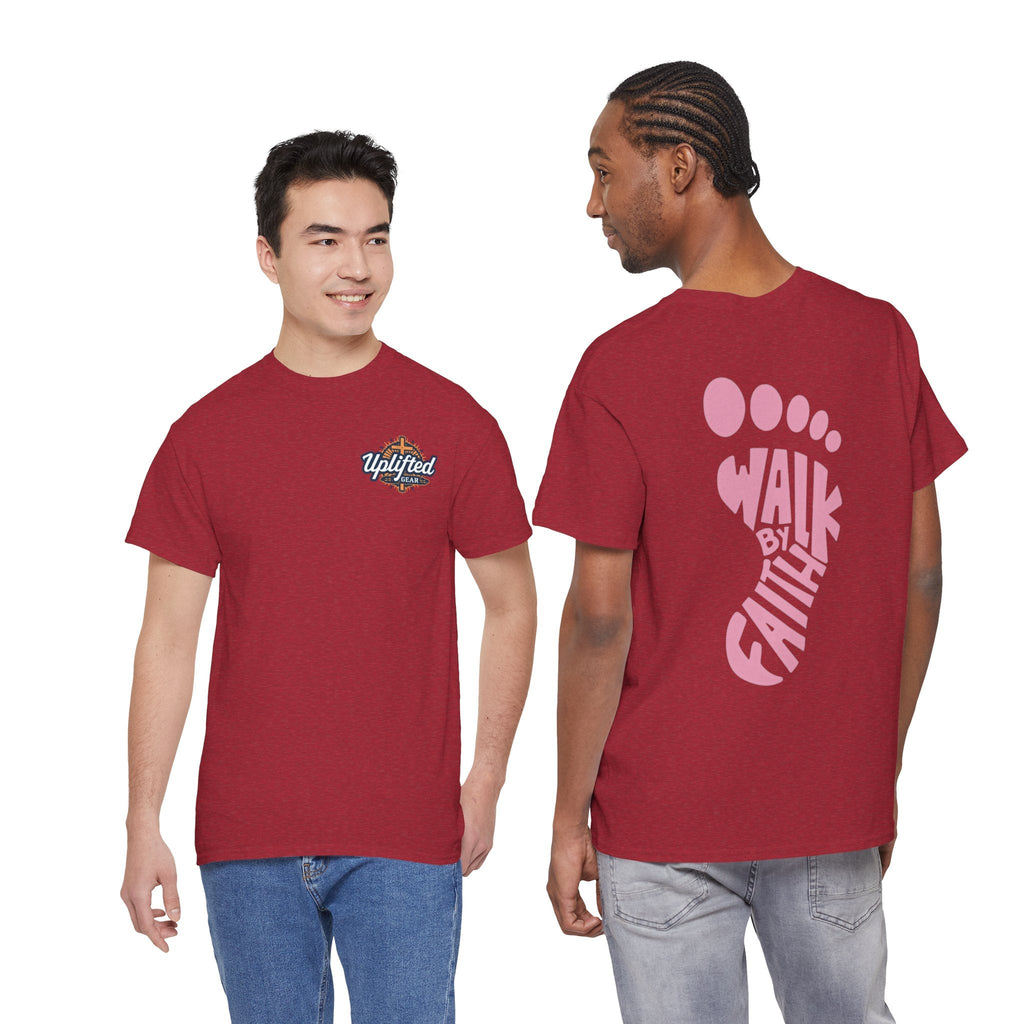 Walk By Faith Footprint T-Shirt Printify