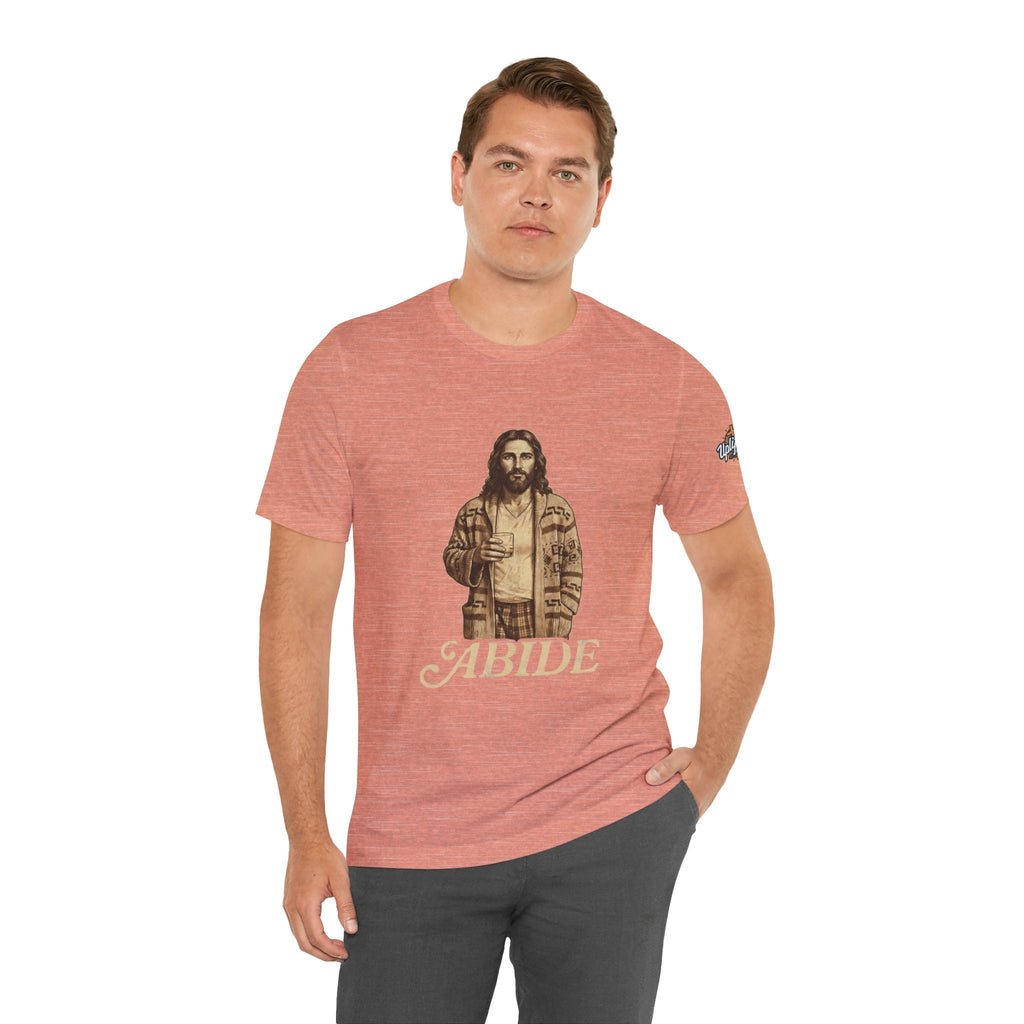 Abide Vintage Jesus Tee — "The Dude" Graphic Christian T-Shirt Printify