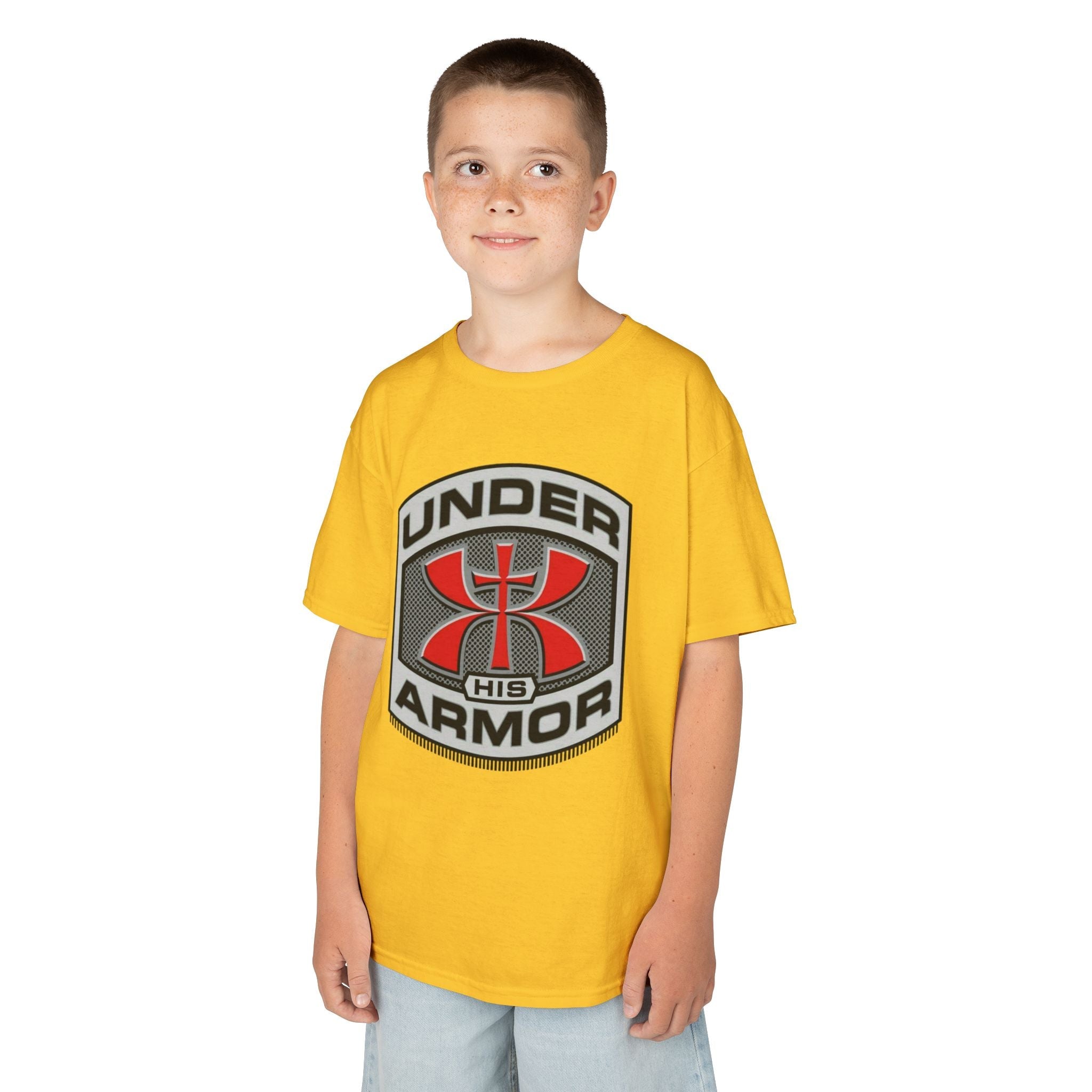 Under HIS Armor Christian T-Shirt — Faith-Inspired Under Armour Style Printify