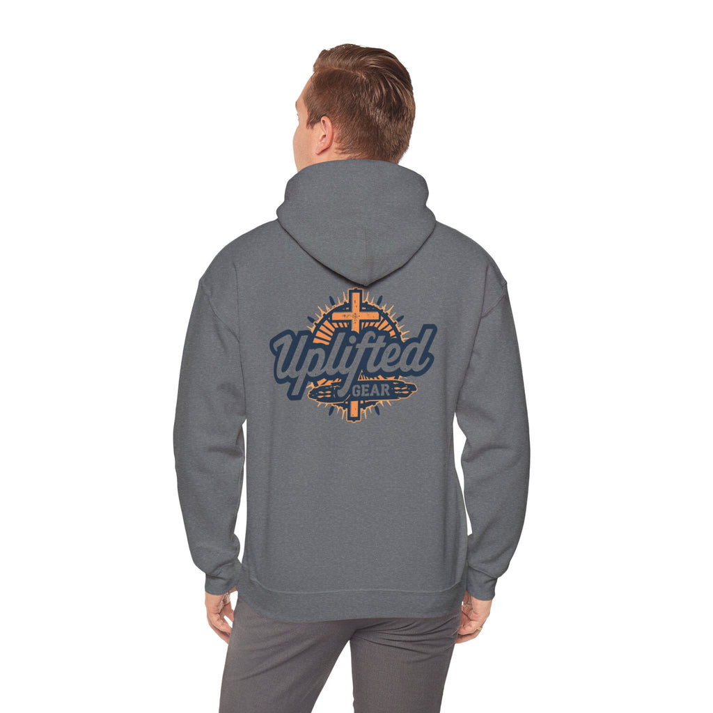 Uplifted Gear Christian Hoodie – Bold Logo Faith Hoodie for Inspired Living Printify