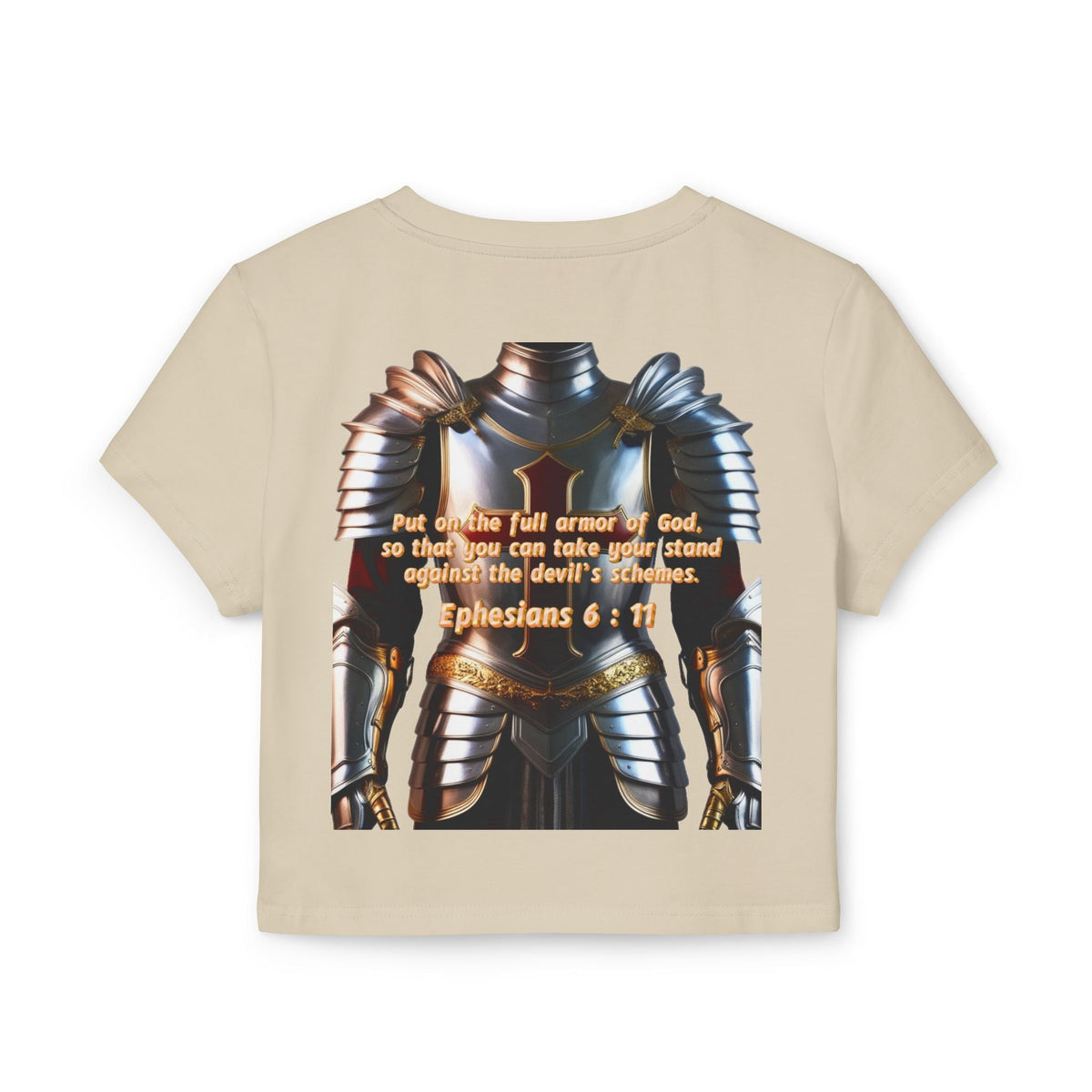 Women's Baby Tee - Ephesians 6:11 Bible Verse Religious Design Printify