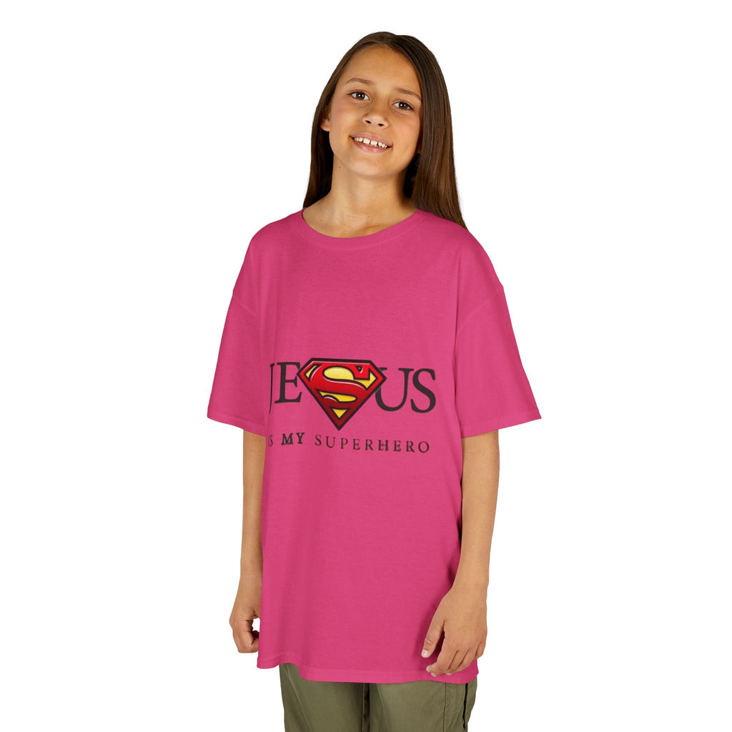 Jesus Is My Superhero T-Shirt — Faith-Based Superman-Inspired Tee Printify