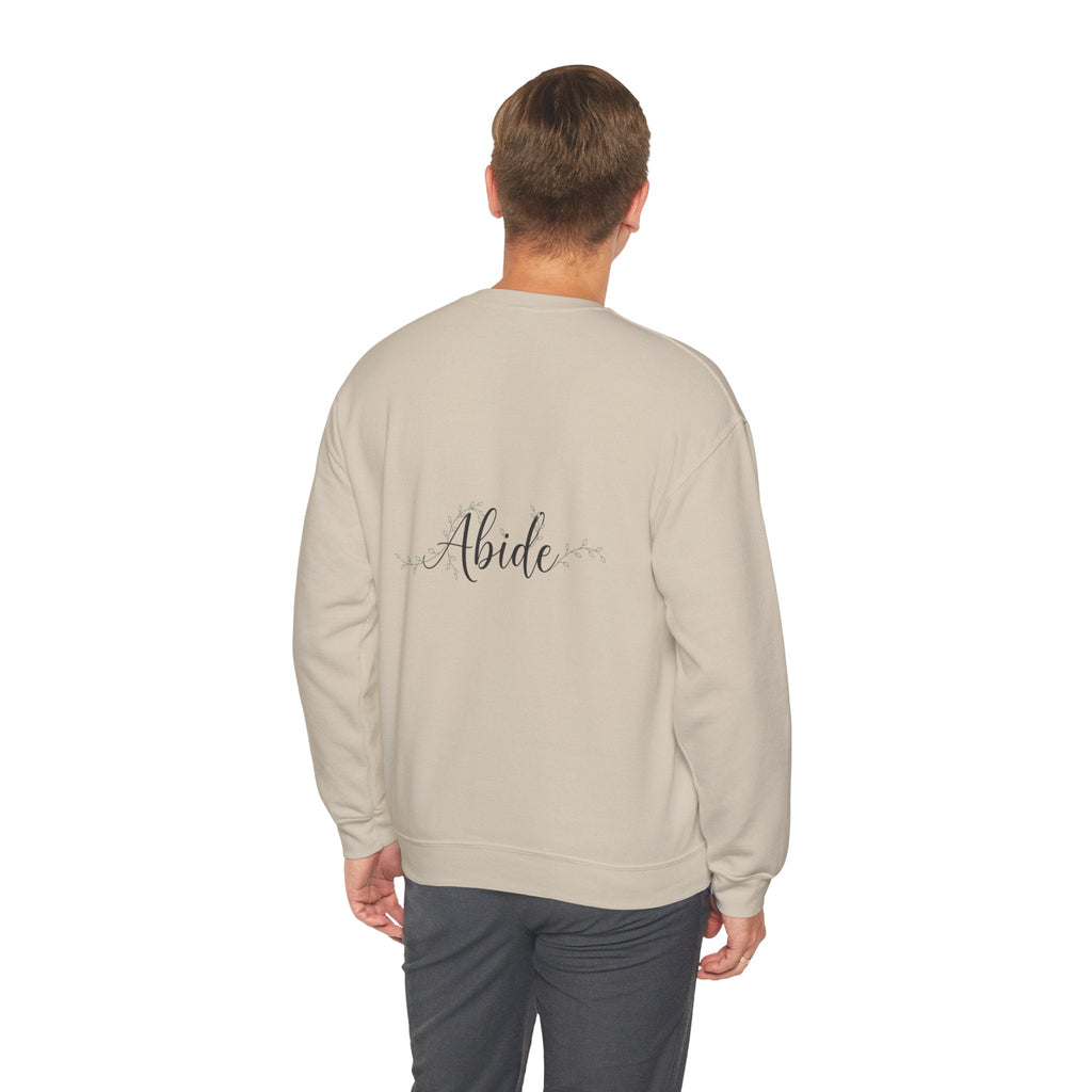 Abide Sweatshirt – Vine Wrapped John 15:5 Christian Sweatshirt for Cozy Devotion Printify