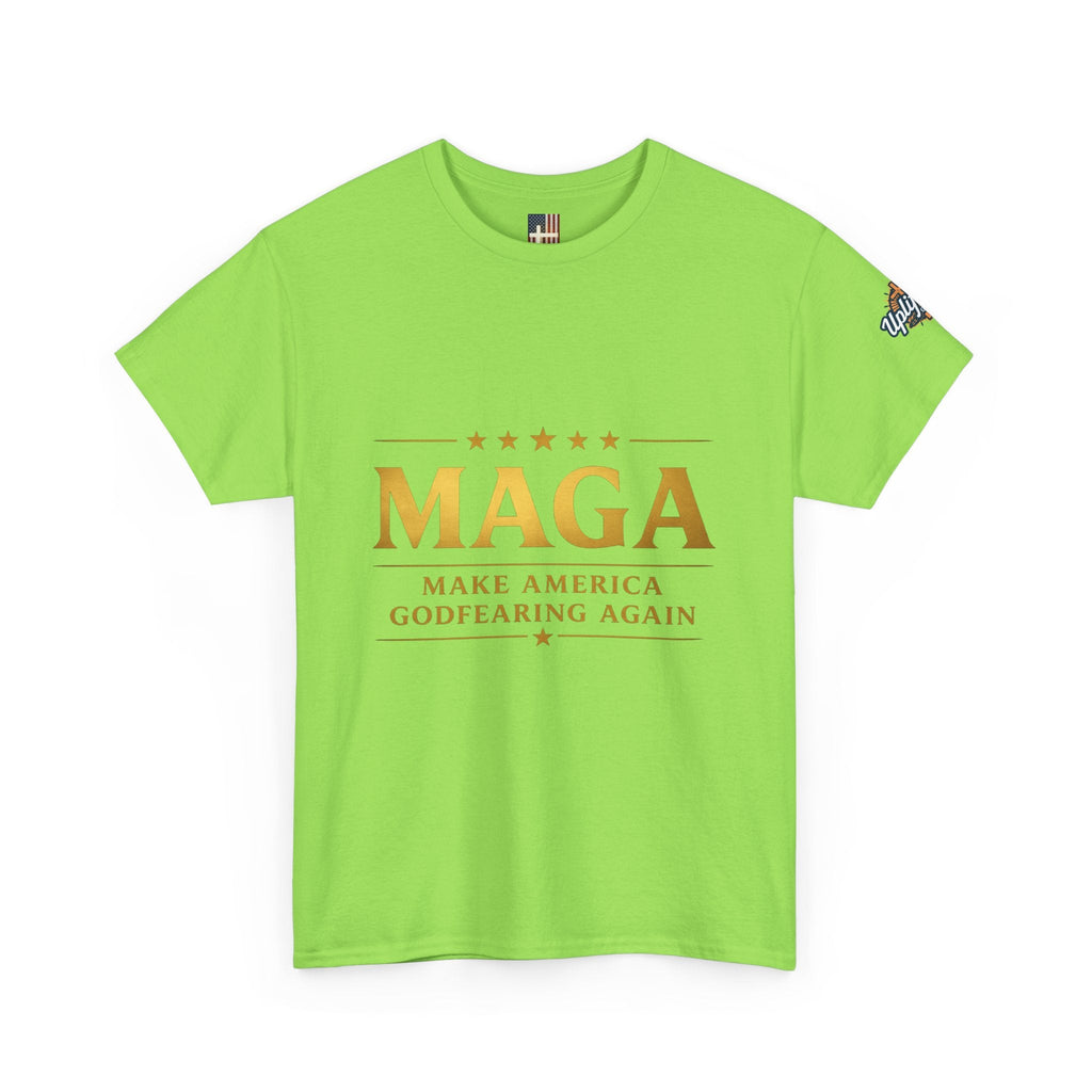 MAGA Gold Letter T-Shirt — "Make America Great Again" Printify