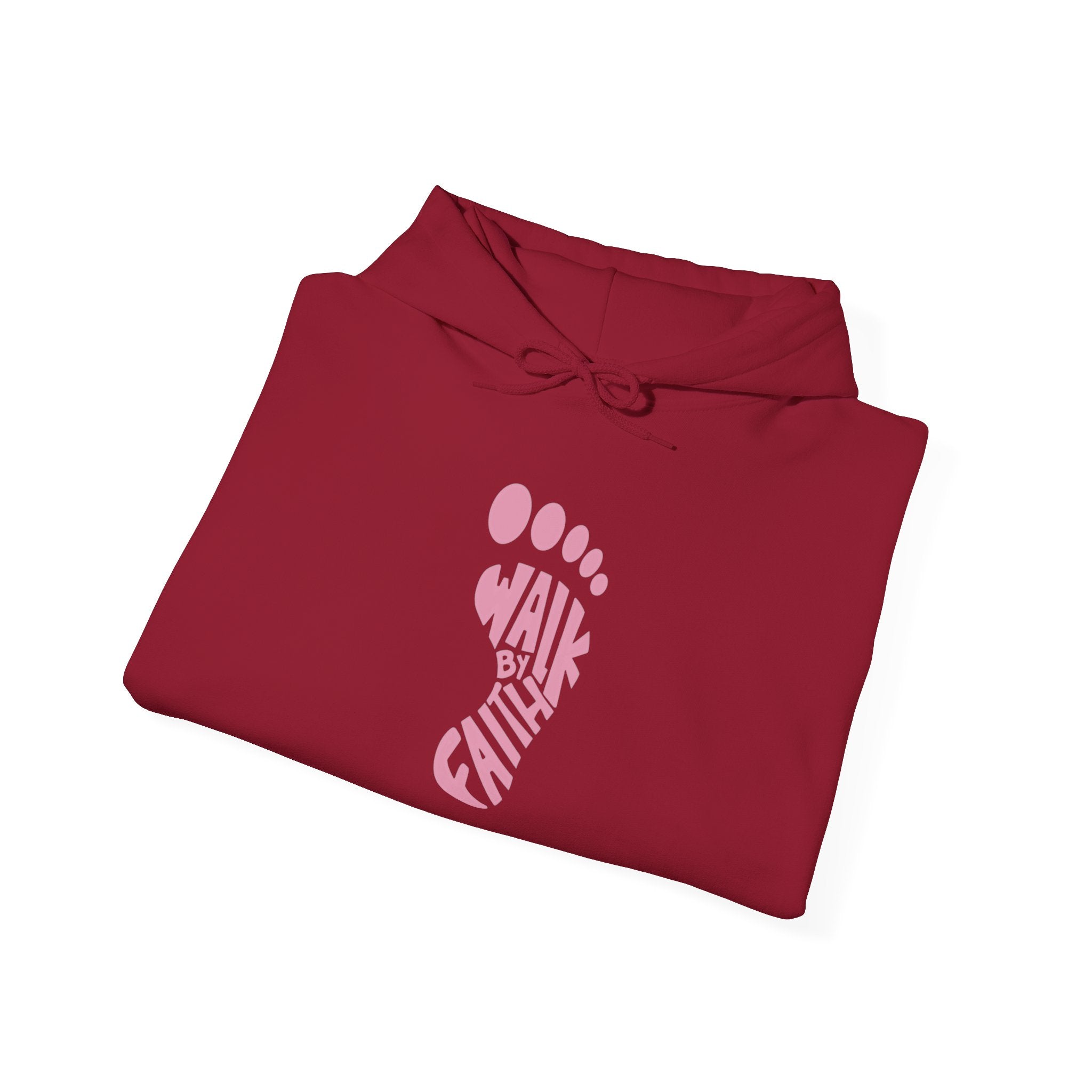 Walk By Faith Footprint Hoodie Printify