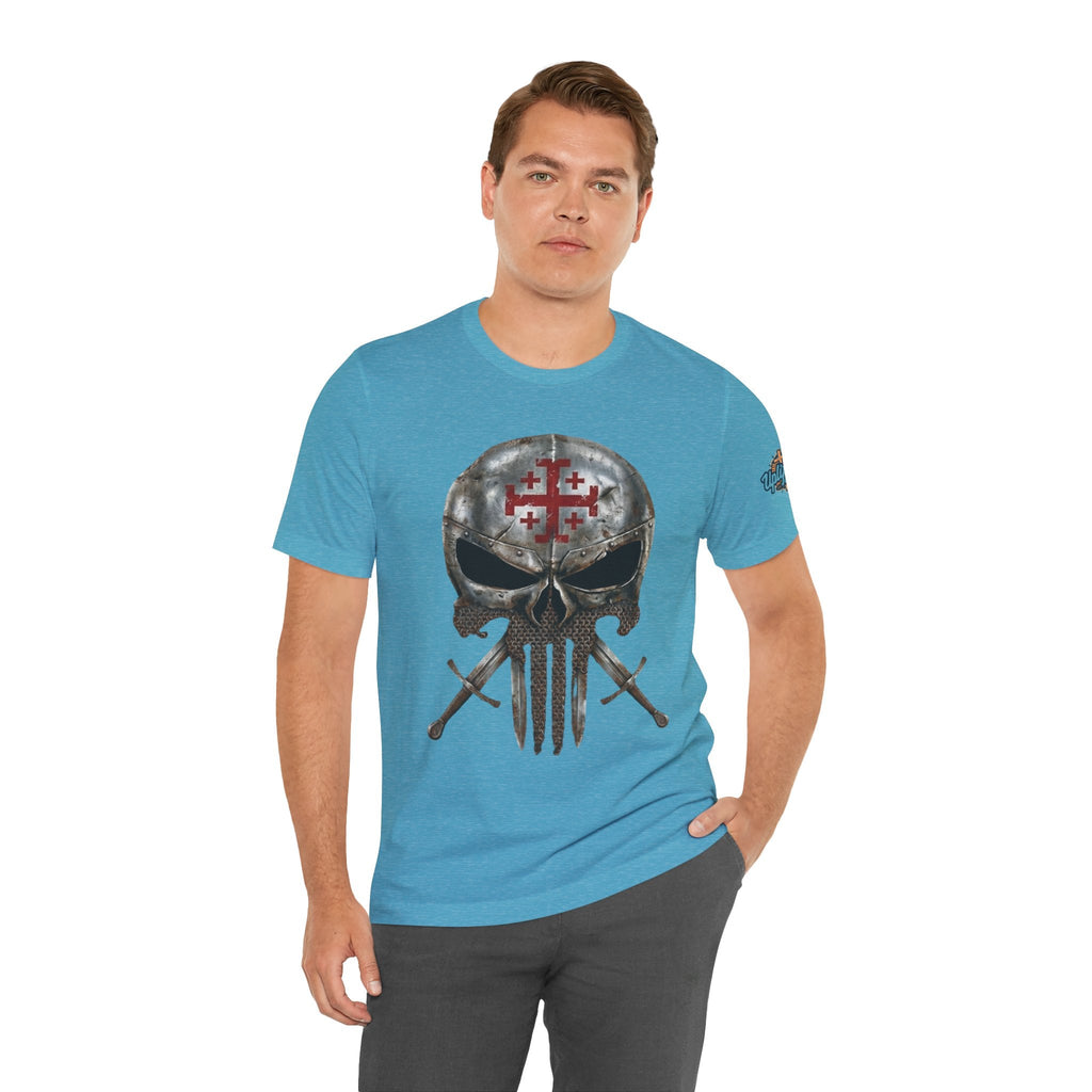 Crusader Knight Christian Skull T-shirt - Warrior Armor of God T-shirt Printify