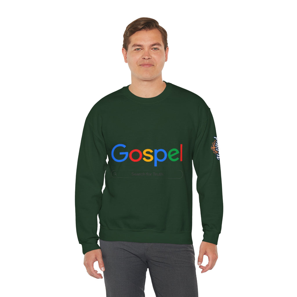 Gospel Graphic Sweatshirt — "Gospel" Colorful Logo Christian Sweatshirt Printify