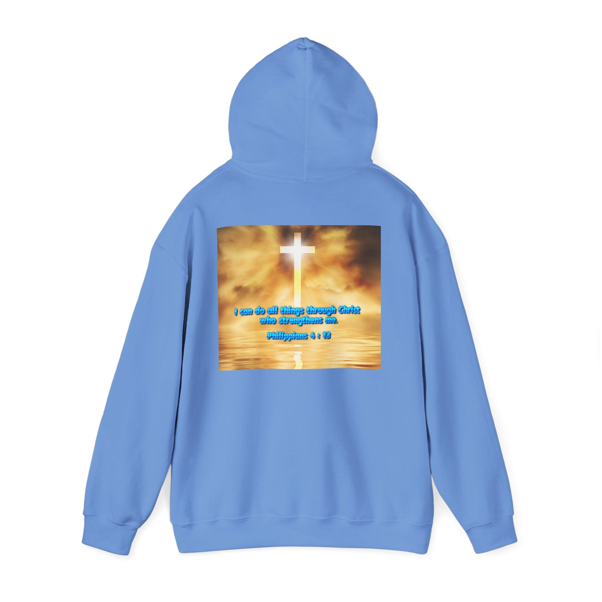 Bible Verse Unisex Heavy Blend™ Hooded Sweatshirt - Philippians 4 : 13 Printify