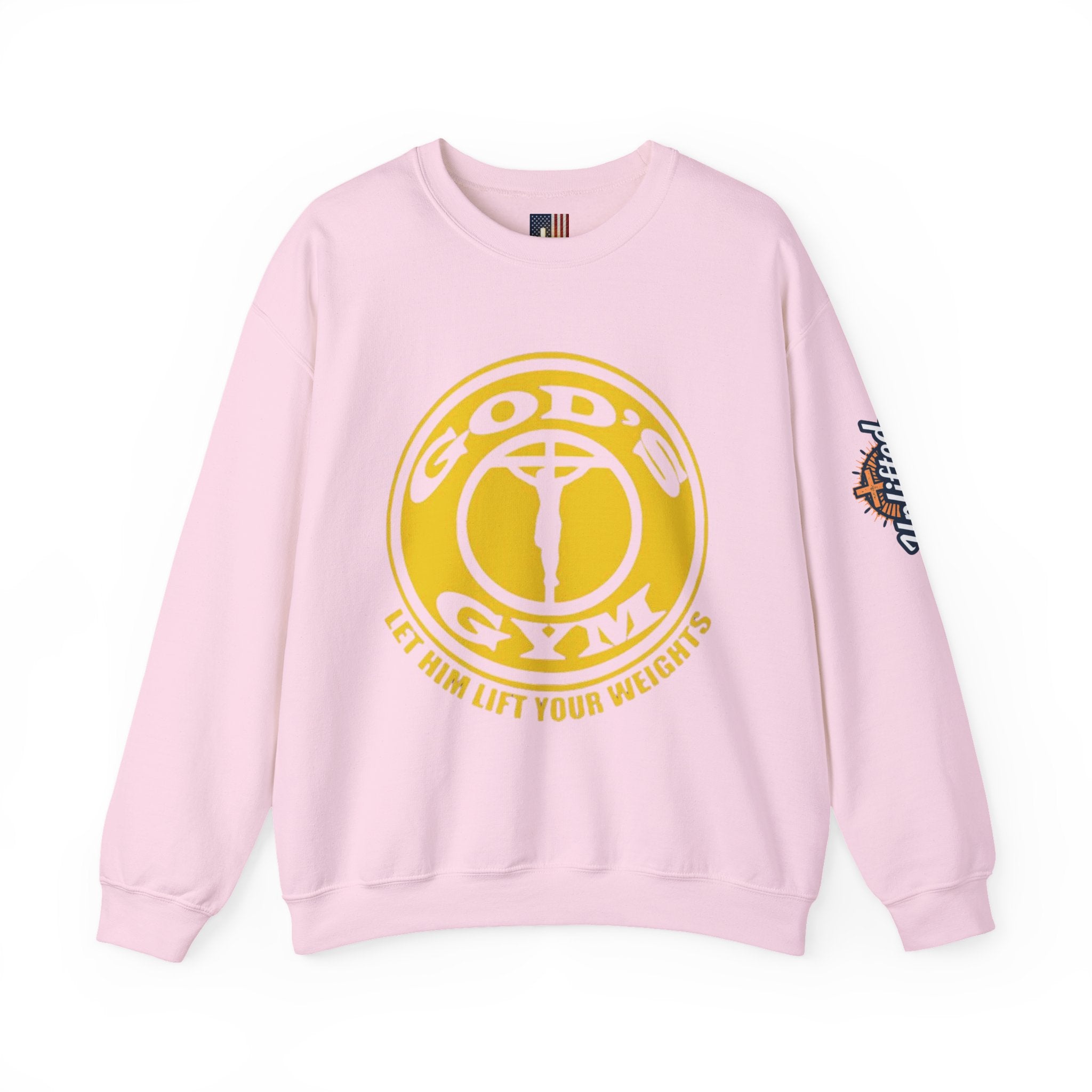 God's Gym Sweatshirt — "Let Him Lift Your Weights" Christian Fitness Sweatshirt Printify