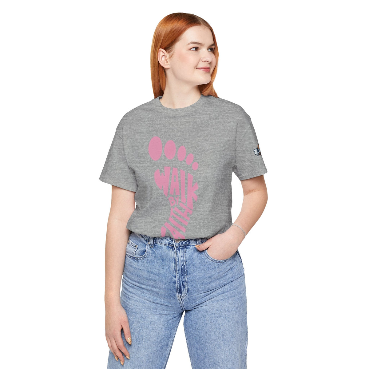 Walk By Faith Footprint T-Shirt Printify