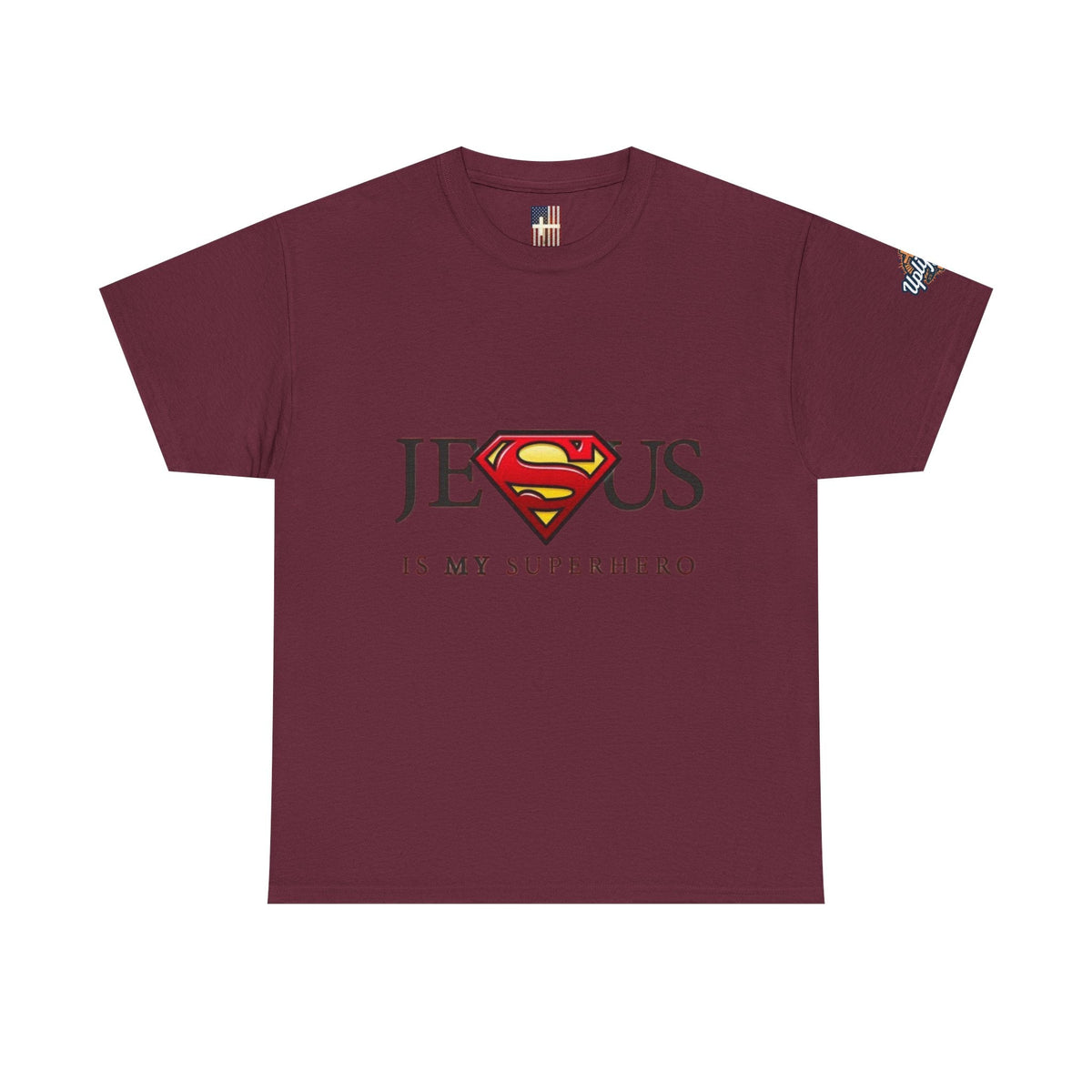 Jesus Is My Superhero T-Shirt — Faith-Based Superman-Inspired Tee Printify