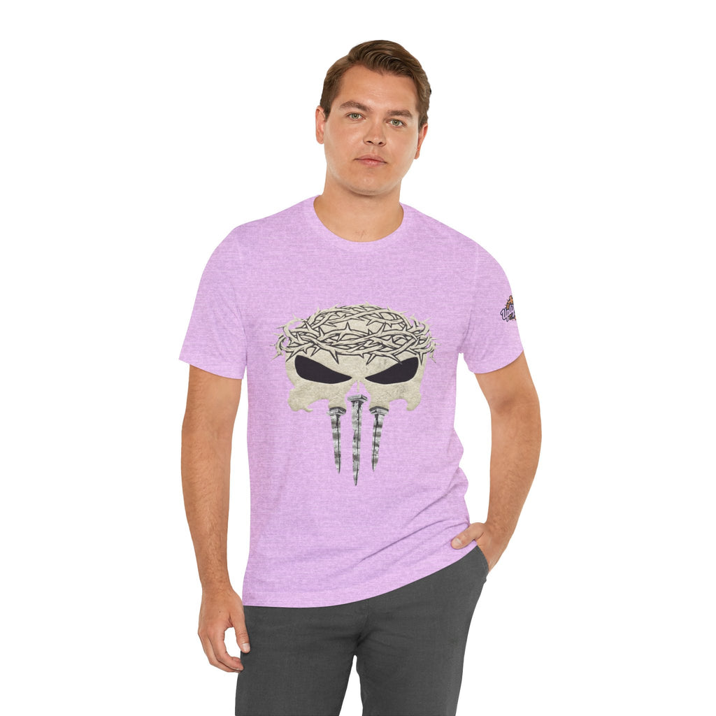 Christian Skull T-shirt - Crown of Thorns & Nails - Warrior Faith T-shirt Printify